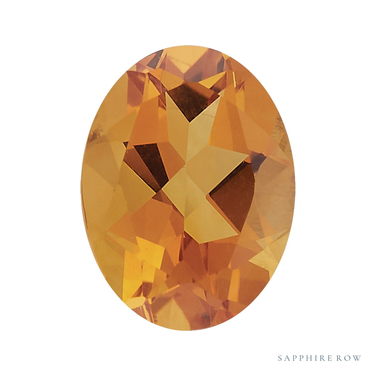 8x6 mm natural orange citrine, oval cut | Sapphire Row · cut4