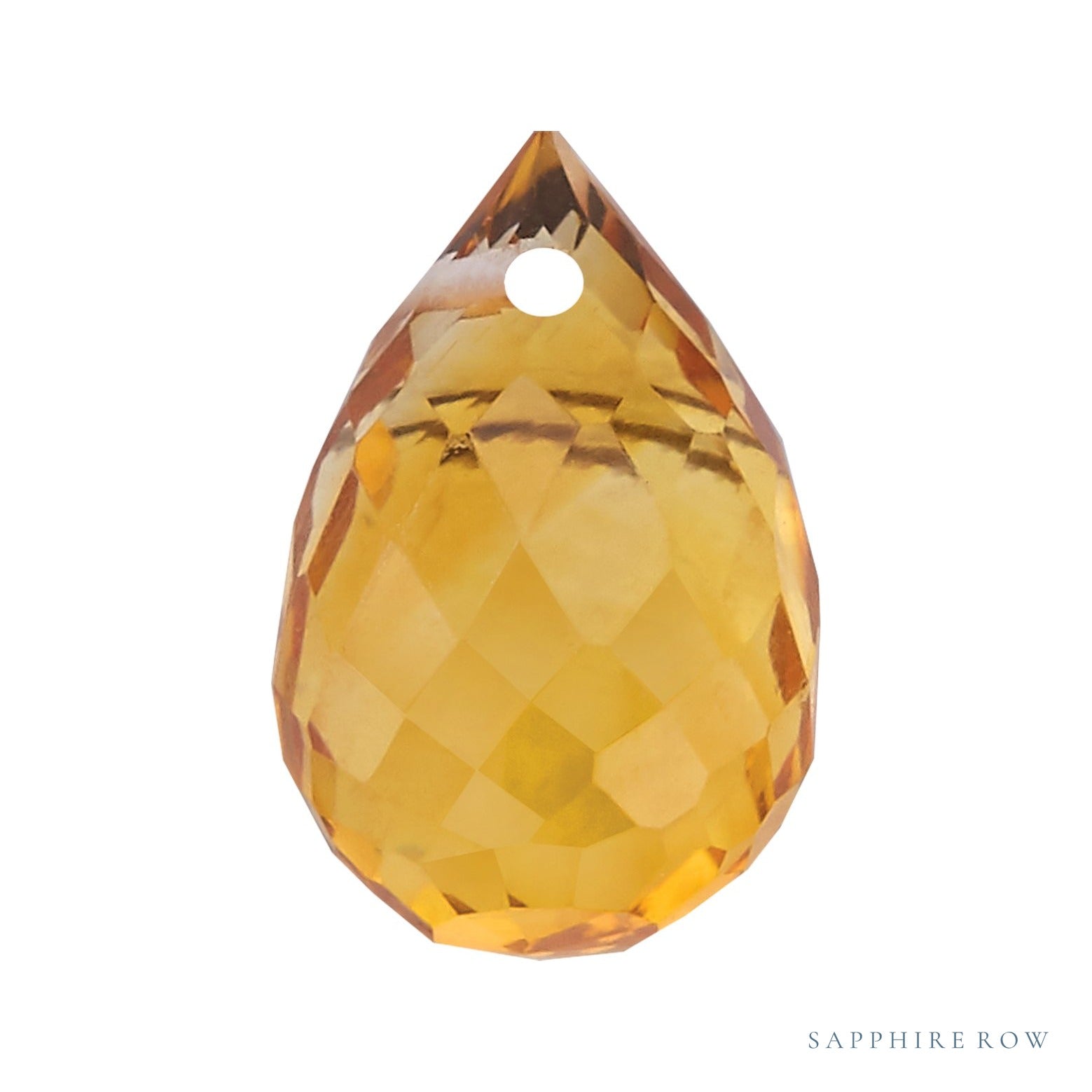 8x5 mm natural orange citrine, briolette cut | Sapphire Row · cut4 · cut5