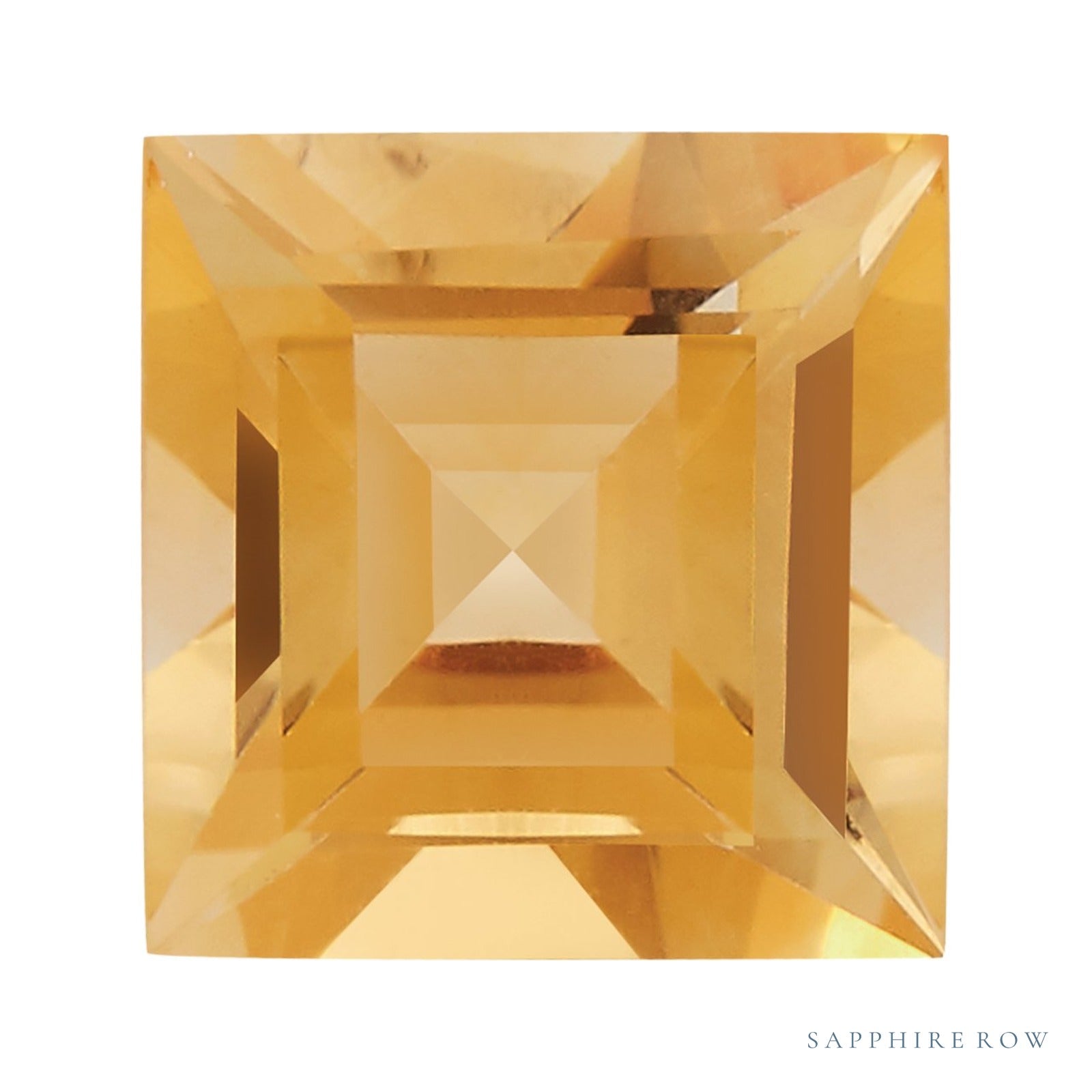 6 mm natural orange citrine, square cut | Sapphire Row · cut4