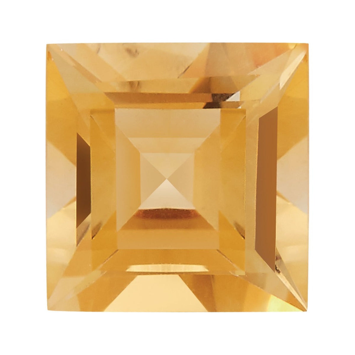6 mm natural orange citrine, square cut | Sapphire Row · cut7
