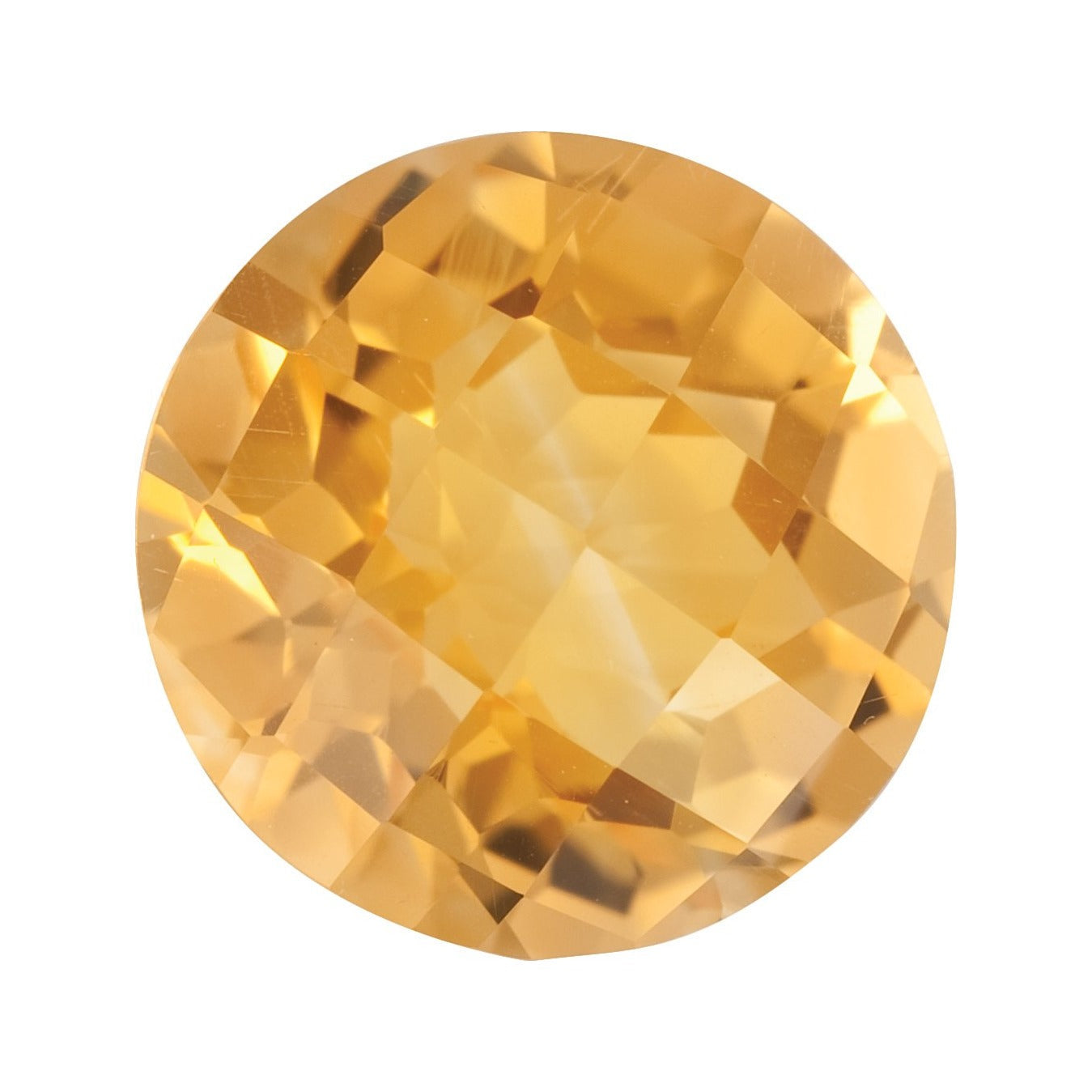 8 mm natural orange citrine, round cut | Sapphire Row · cut7