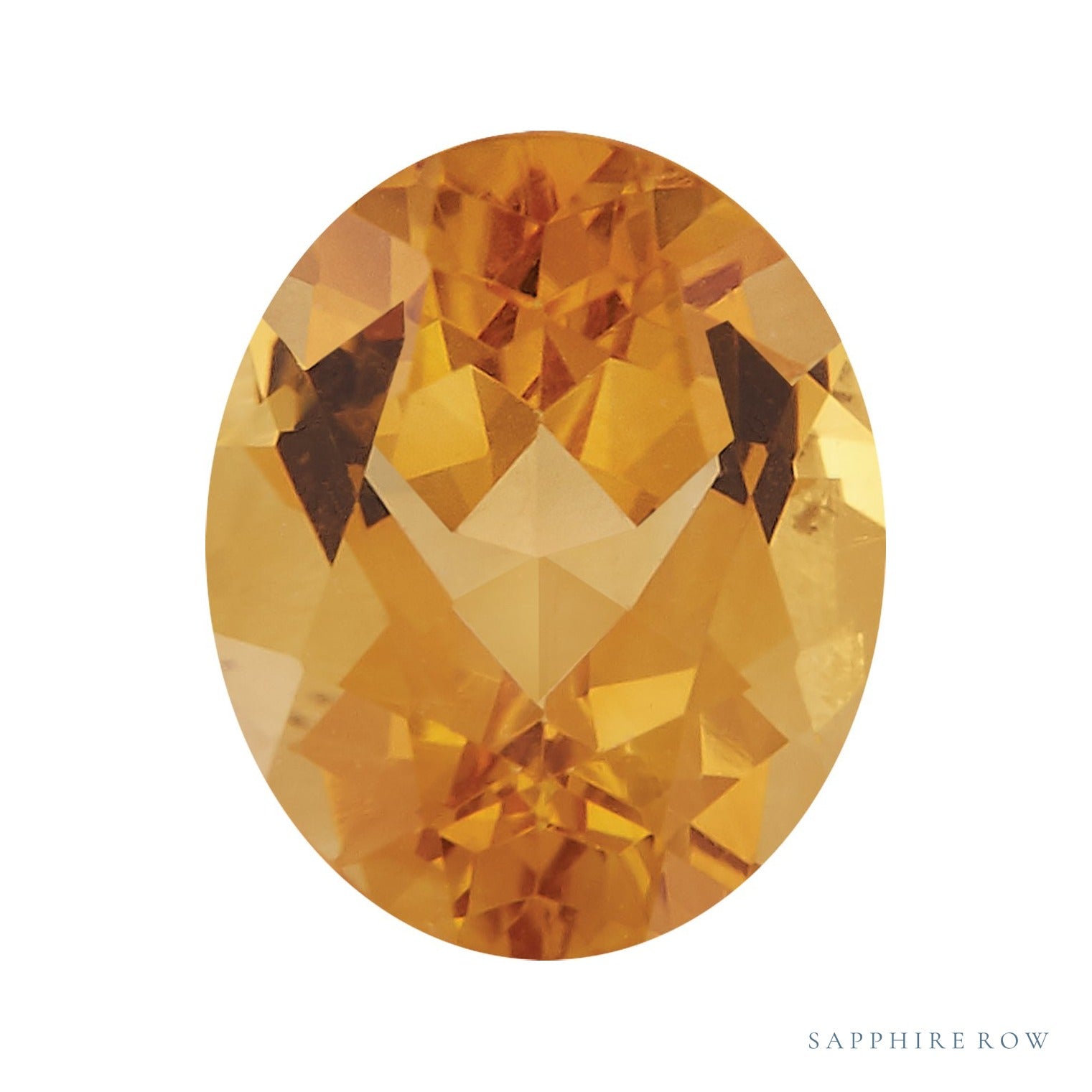8x6 mm natural orange citrine, oval cut | Sapphire Row · cut4 · cut5