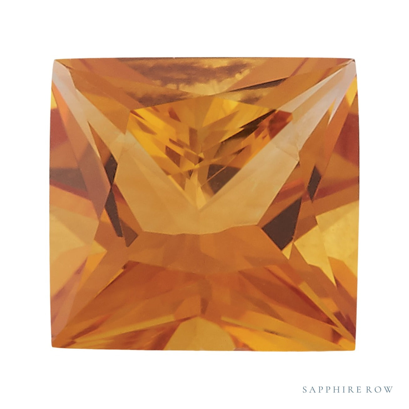6 mm natural orange citrine, square cut | Sapphire Row · cut4 · cut5