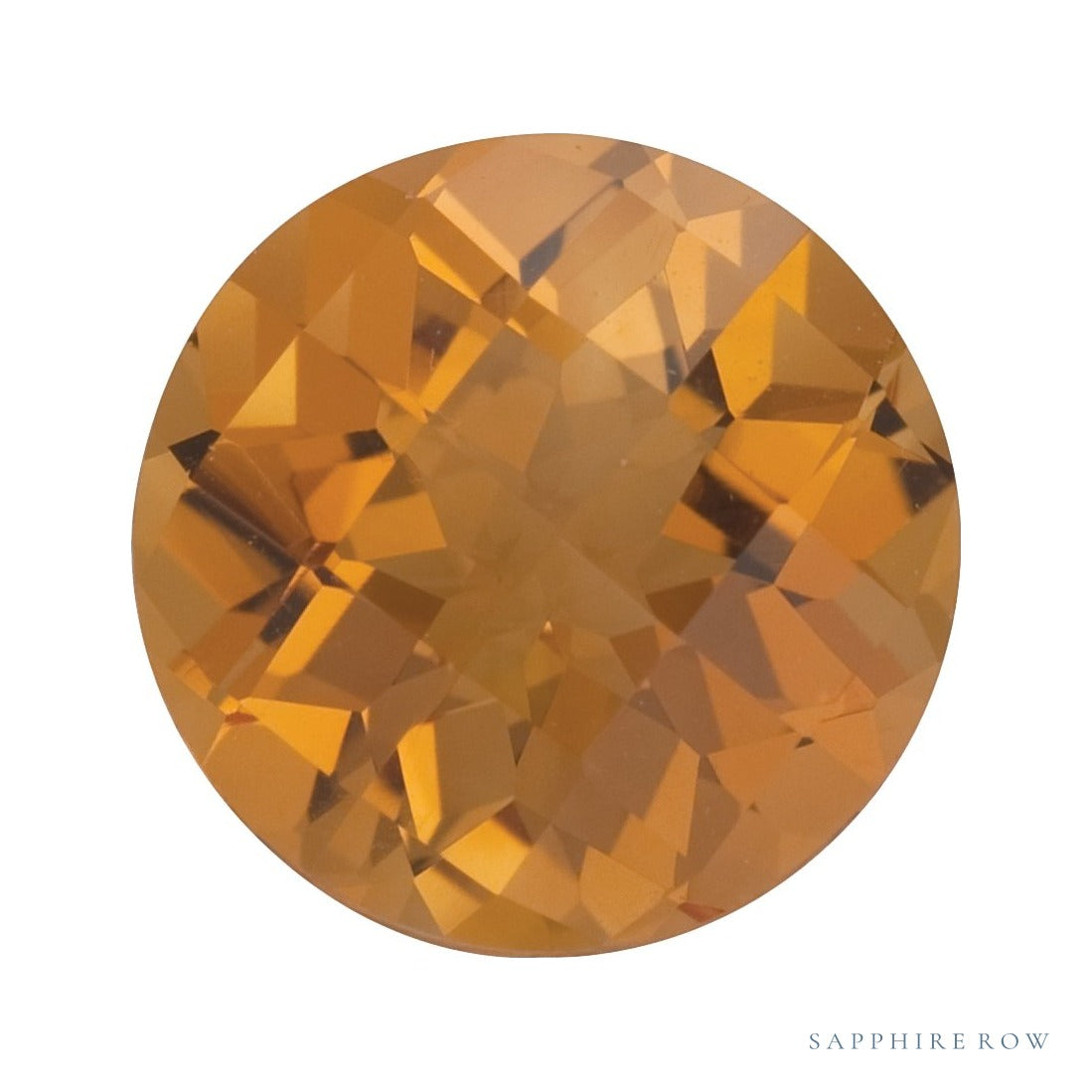 7 mm natural orange citrine, round cut | Sapphire Row · cut4 · cut5