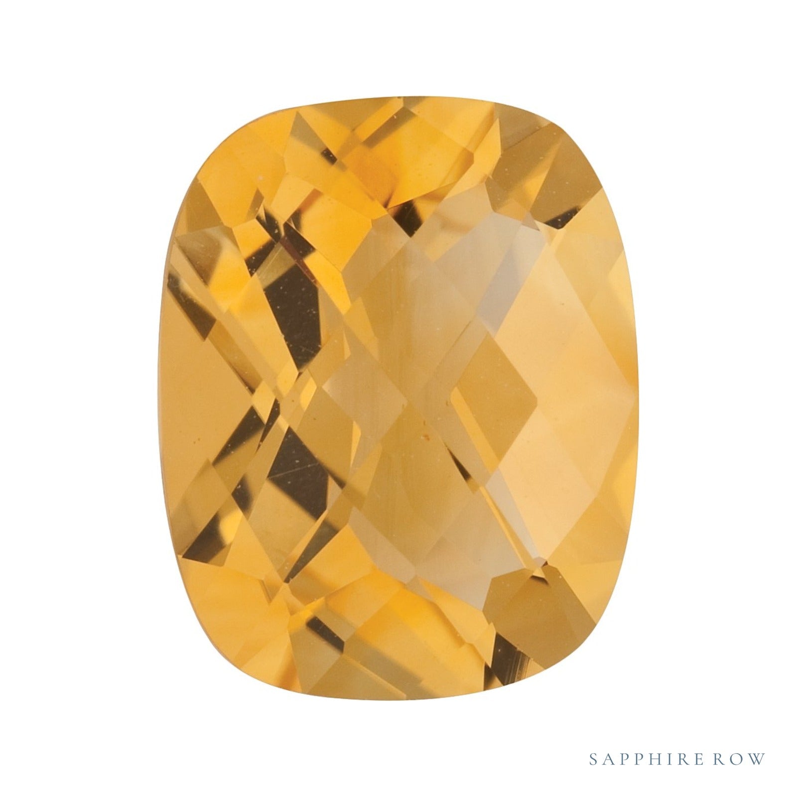 9x7 mm natural orange citrine, antique cushion cut | Sapphire Row · cut4