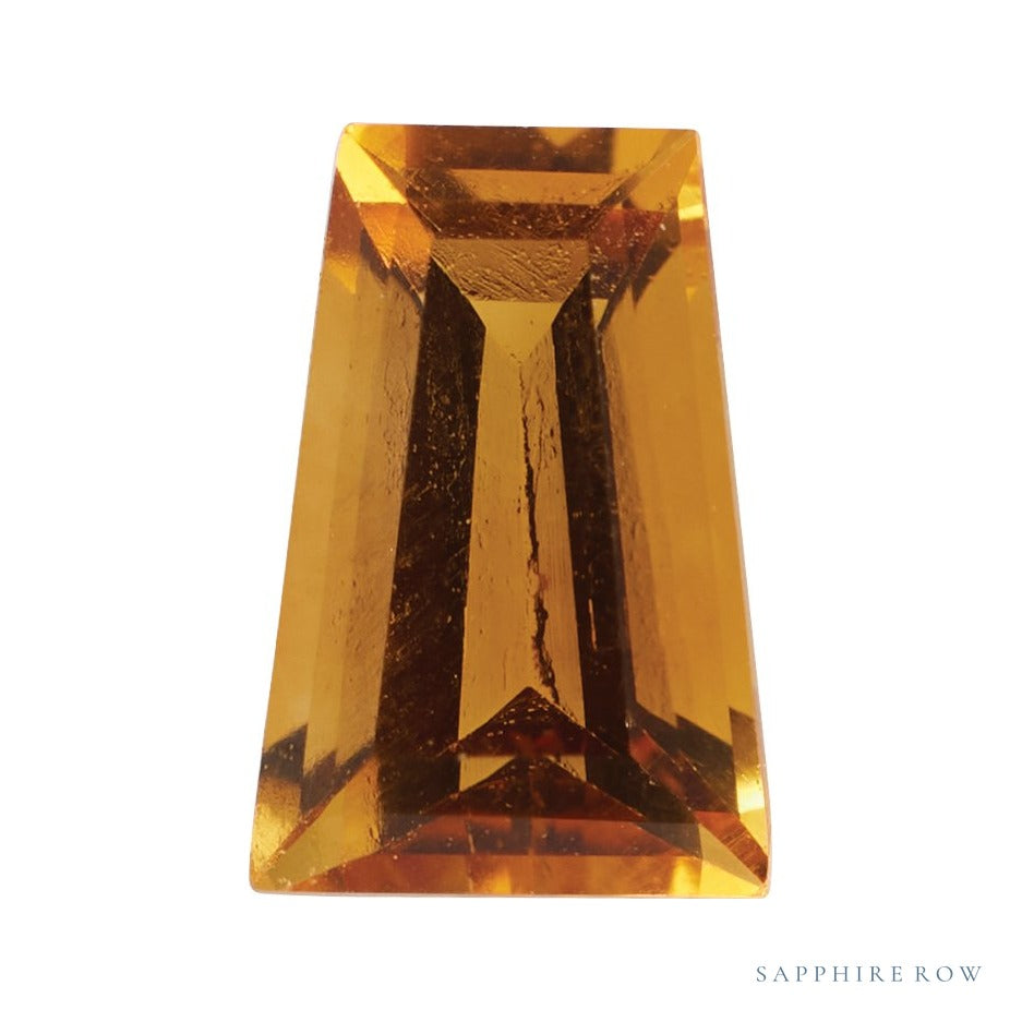 4x3 mm natural orange citrine, tapered baguette cut | Sapphire Row · cut4 · cut5