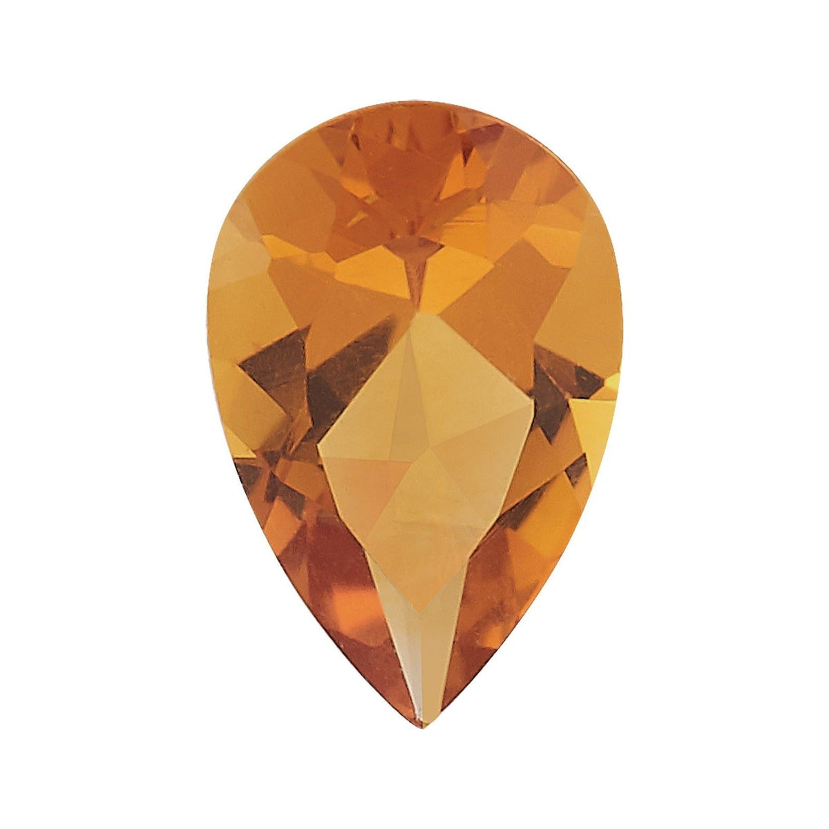 7x5 mm natural orange citrine, pear cut | Sapphire Row · cut7