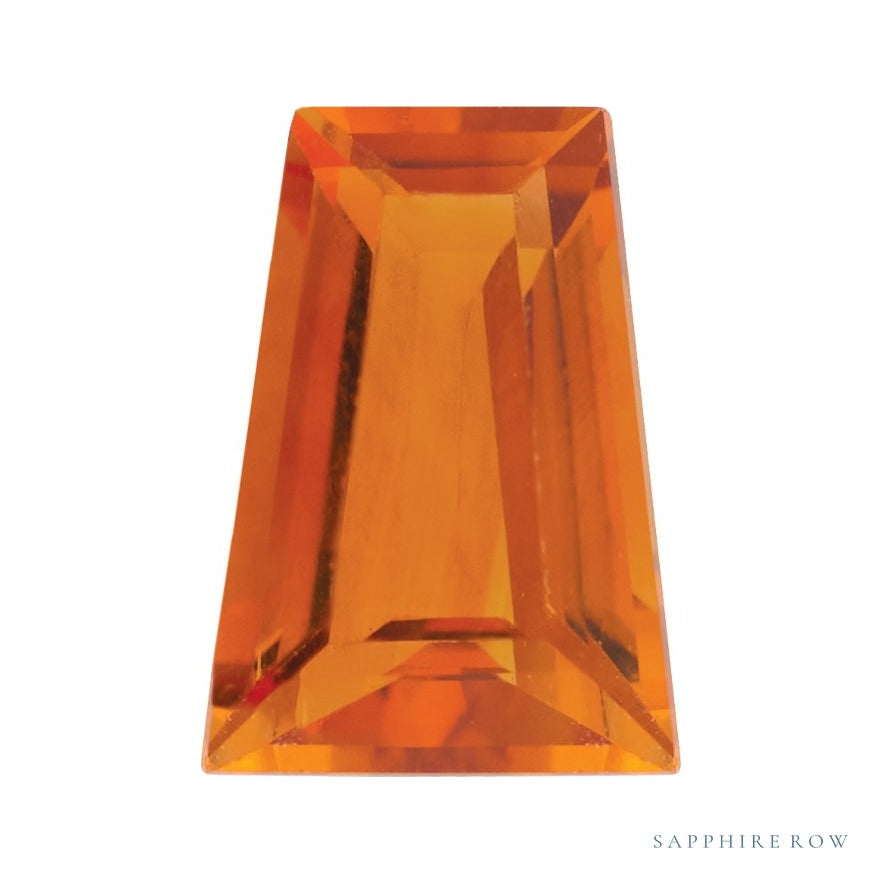 4x3 mm natural orange citrine, tapered baguette cut | Sapphire Row · cut4 · cut5