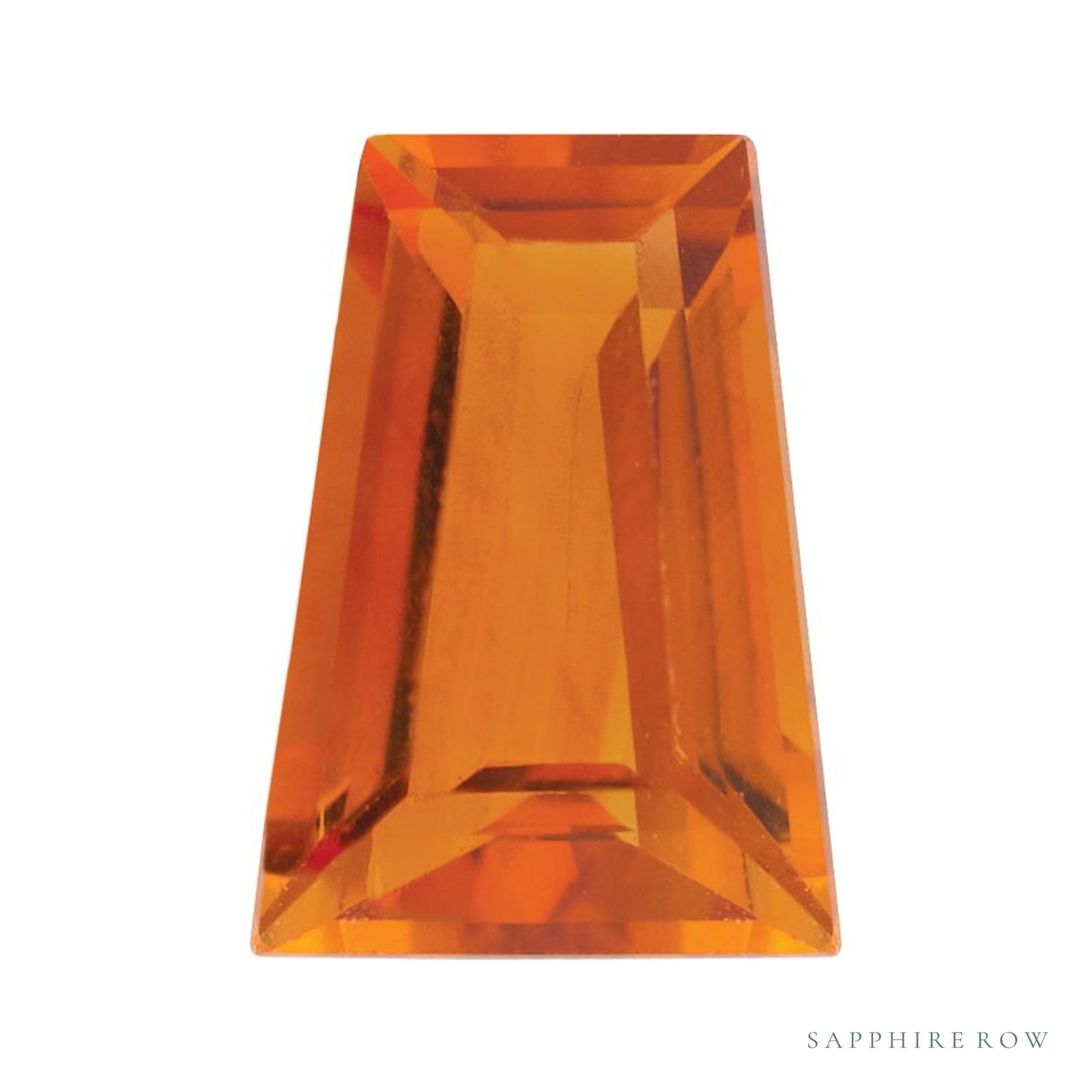 4x3 mm natural orange citrine, tapered baguette cut | Sapphire Row · cut4