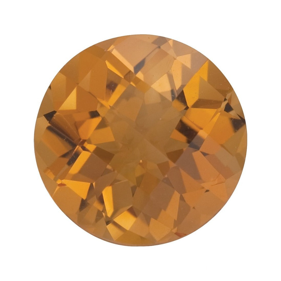 8 mm natural orange citrine, round cut | Sapphire Row · cut7