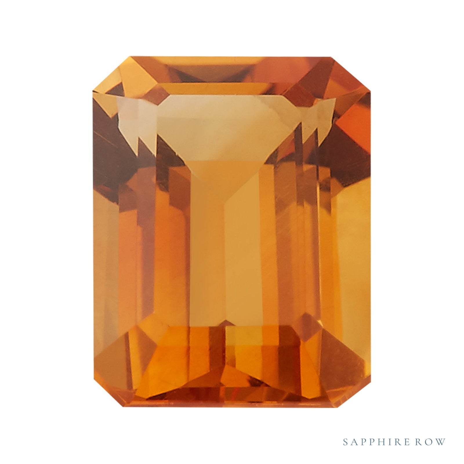 6x4 mm natural orange citrine, emerald cut | Sapphire Row · cut4