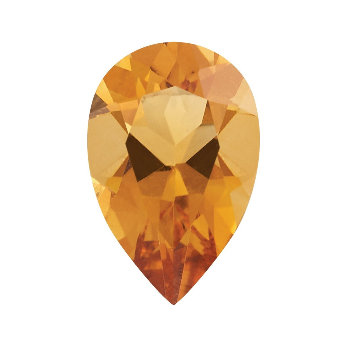 9x6 mm natural orange citrine, pear cut | Sapphire Row · cut7