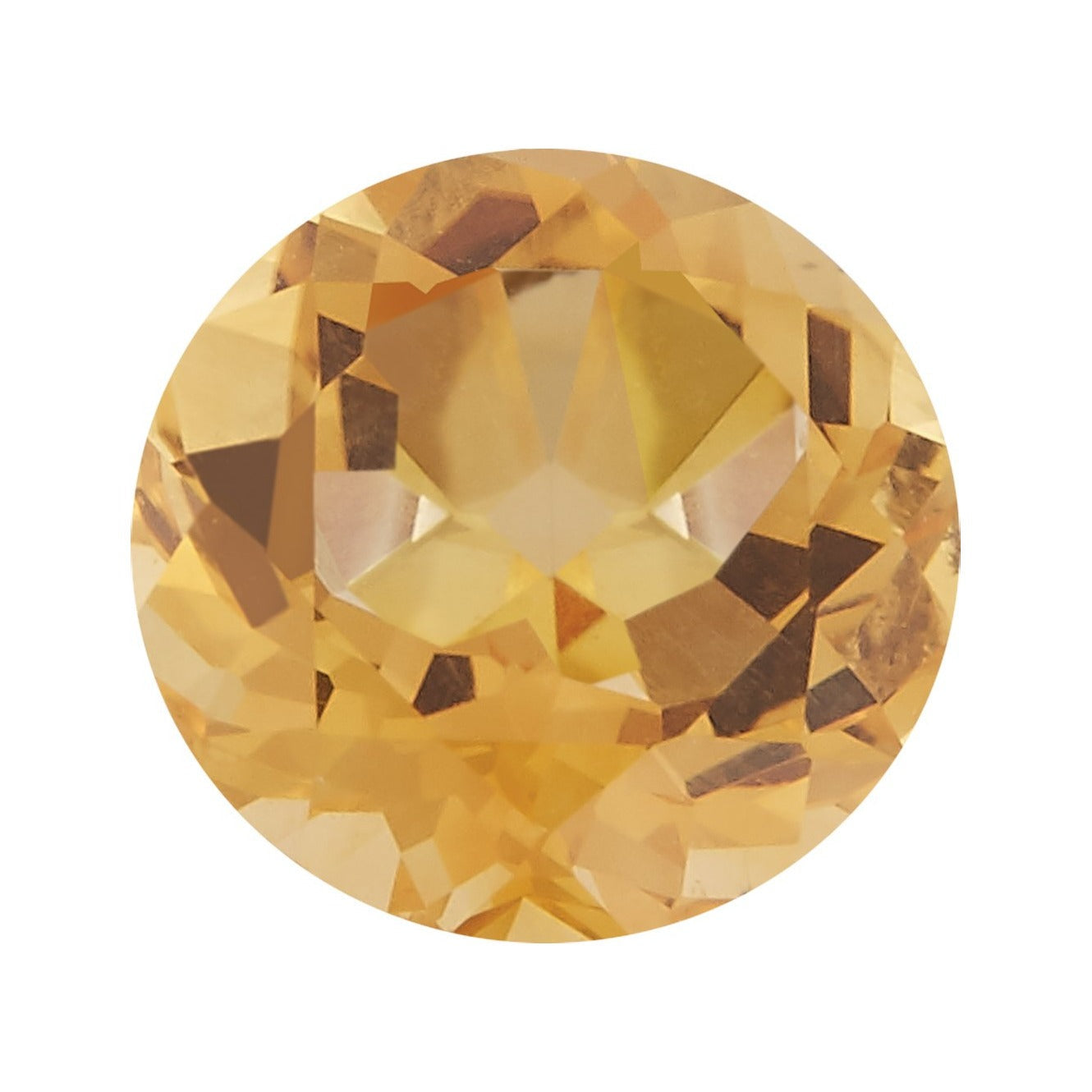 6.5 mm natural orange citrine, round cut | Sapphire Row · cut7