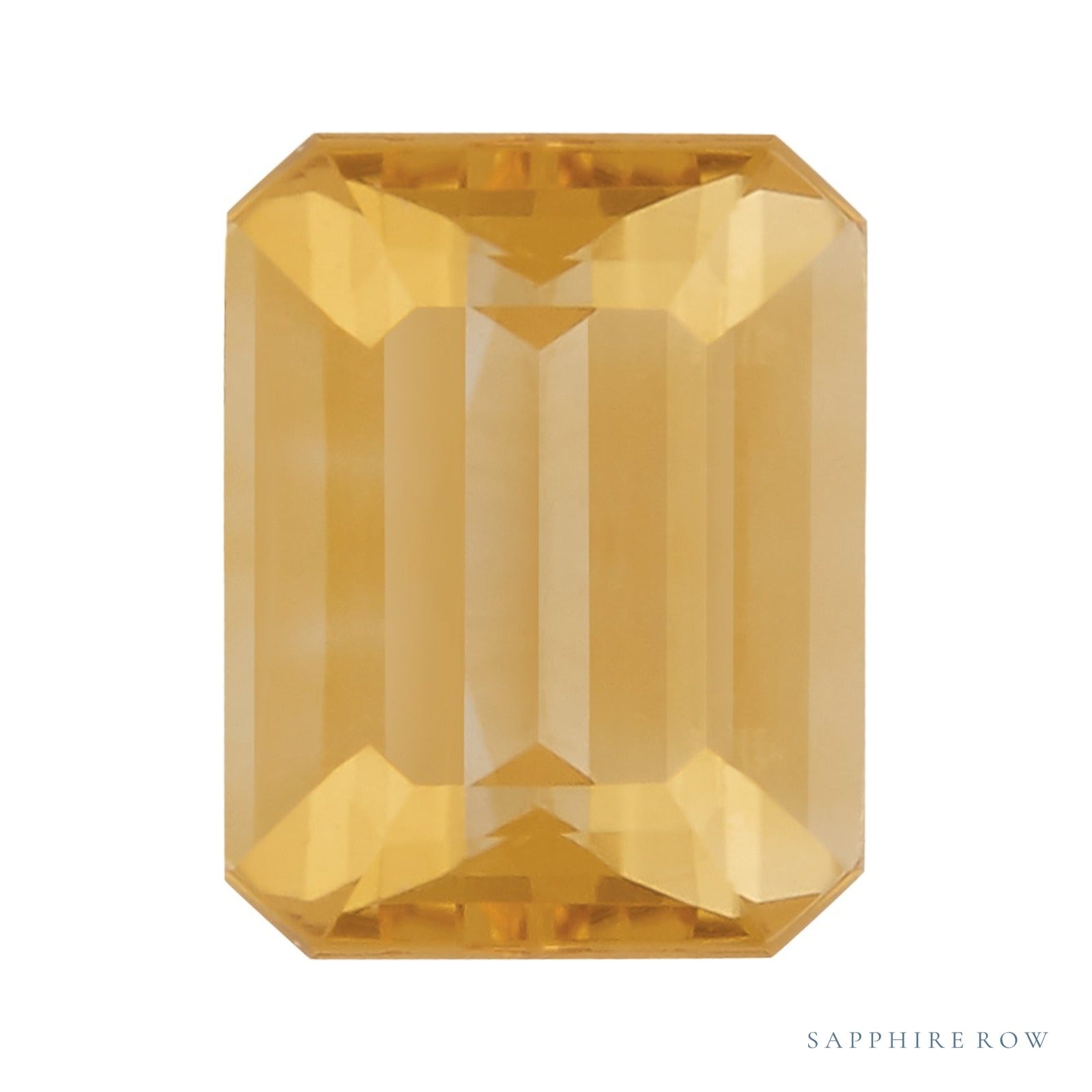 8x6 mm natural orange citrine, emerald cut | Sapphire Row · cut4