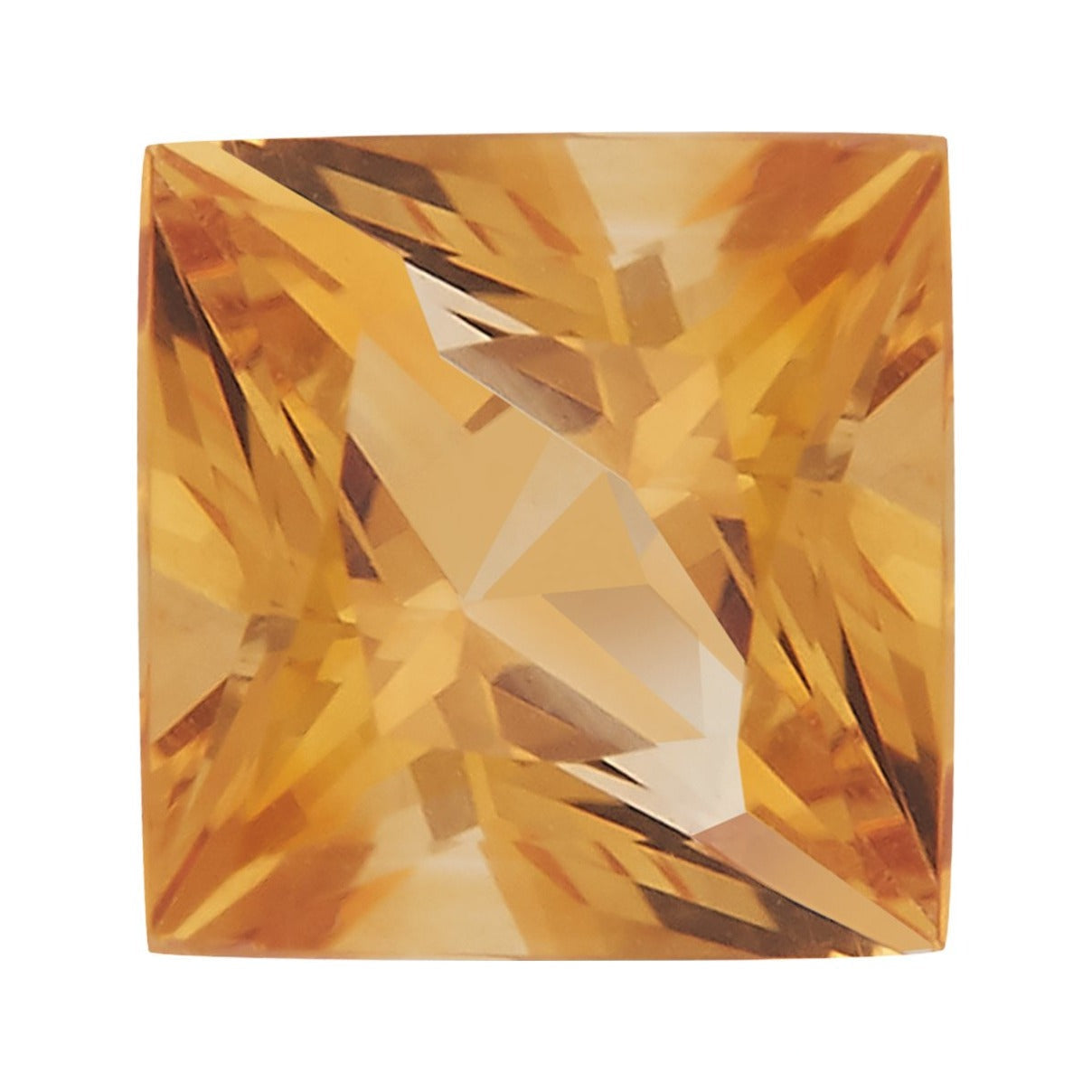 5.5 mm natural orange citrine, square cut | Sapphire Row · cut7
