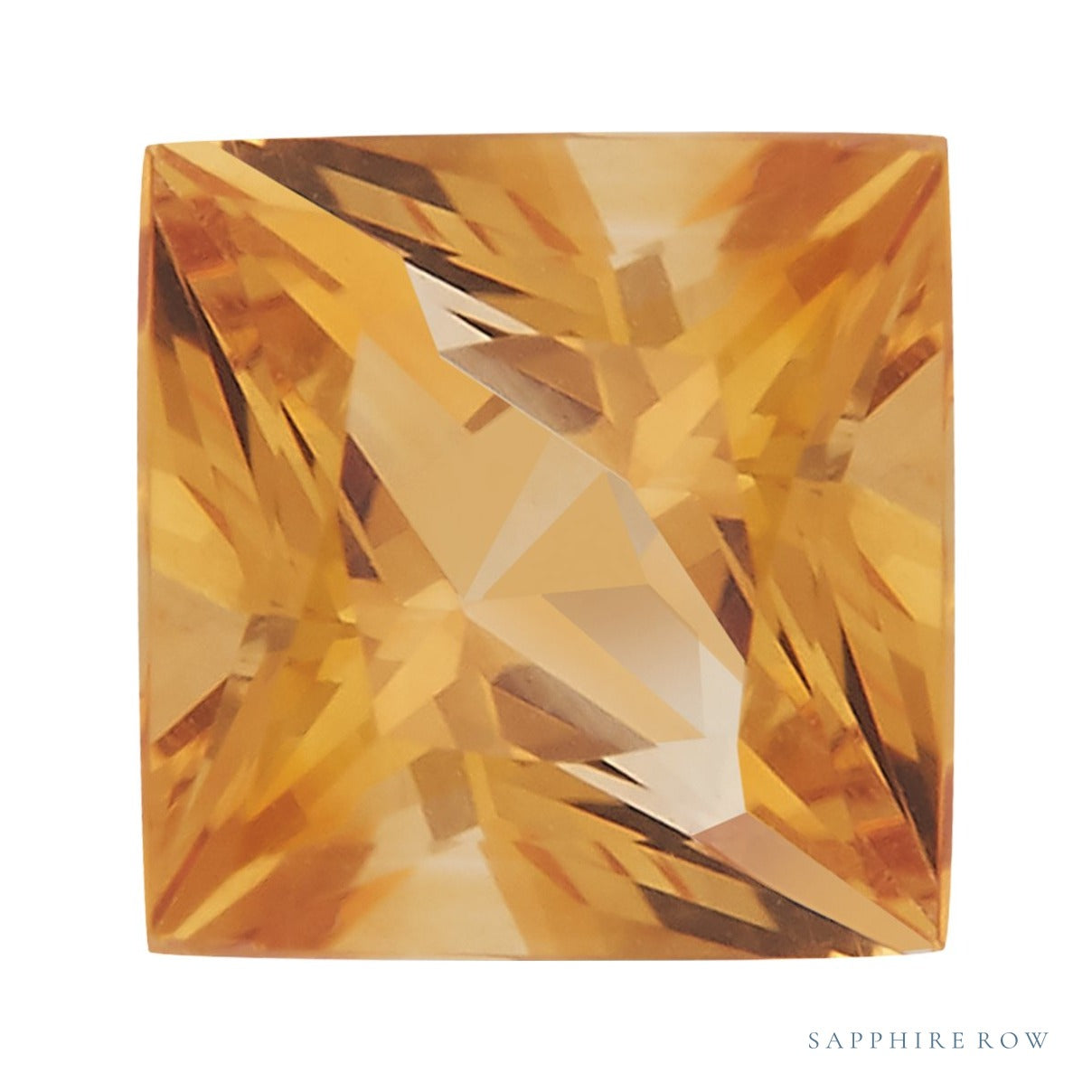 4.5 mm natural orange citrine, square cut | Sapphire Row · cut4 · cut5
