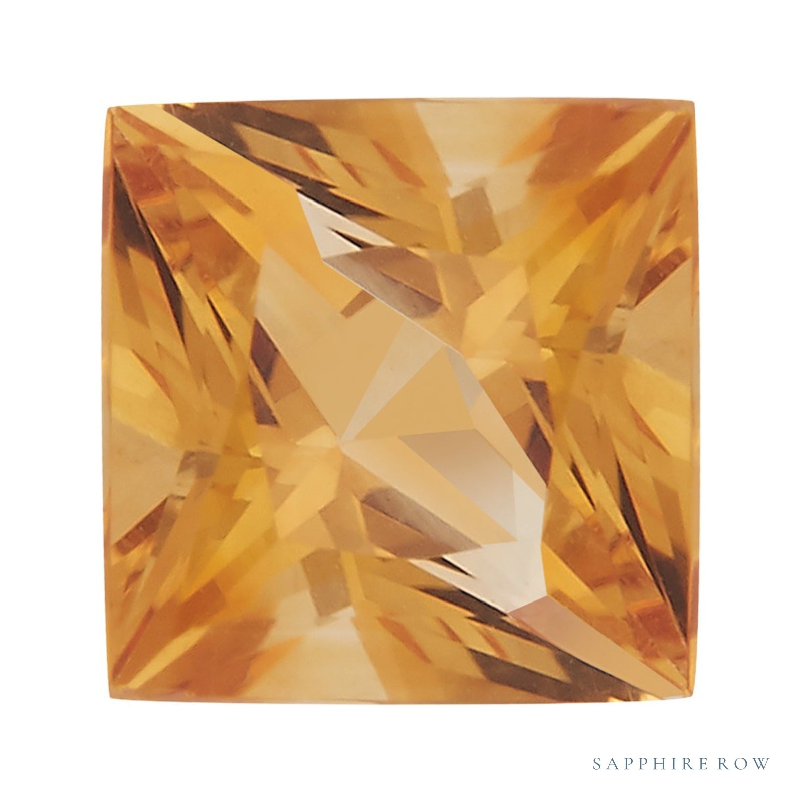 4.5 mm natural orange citrine, square cut | Sapphire Row · cut4