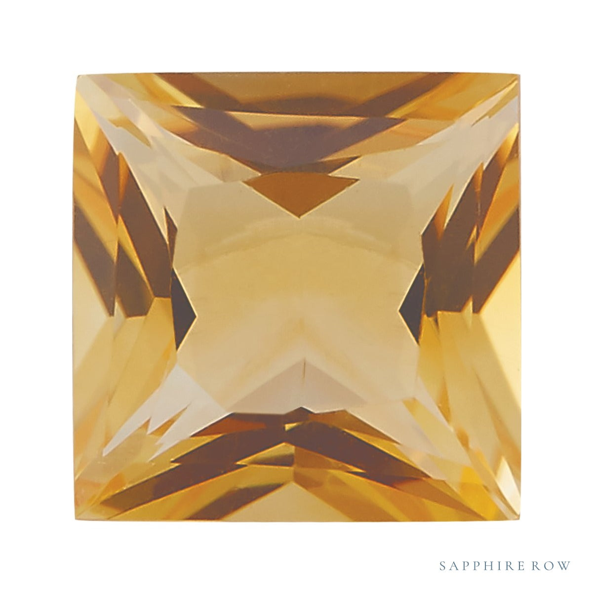 6.5 mm natural orange citrine, square cut | Sapphire Row · cut4 · cut5
