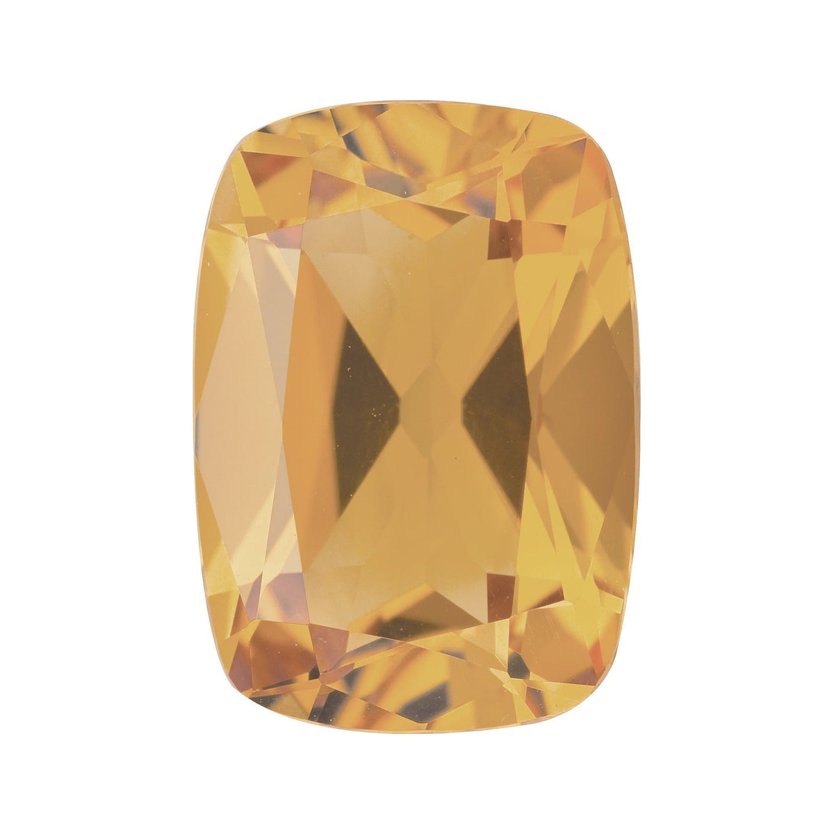 8x6 mm natural orange citrine, antique cushion cut | Sapphire Row · cut7
