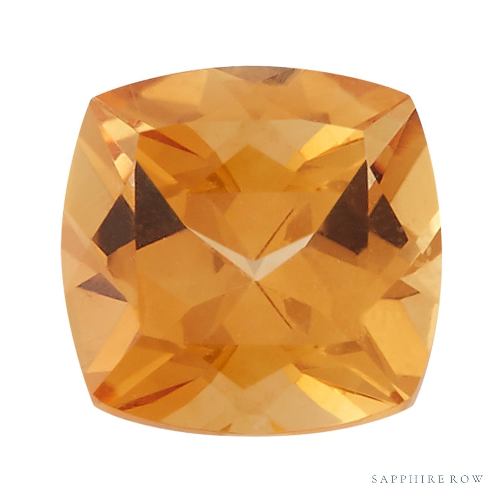 6 mm natural orange citrine, cushion cut | Sapphire Row · cut4