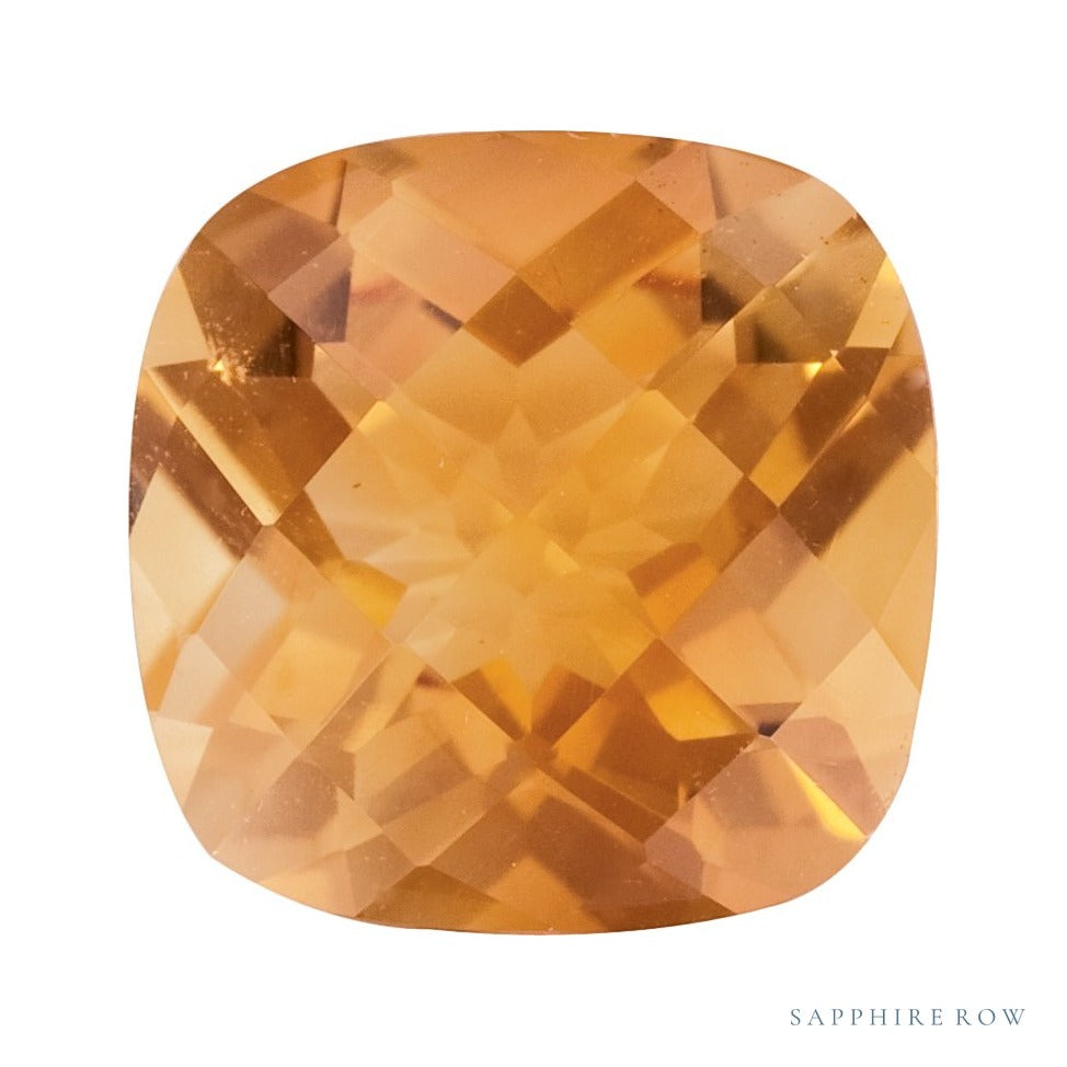 6 mm natural orange citrine, cushion cut | Sapphire Row · cut4 · cut5