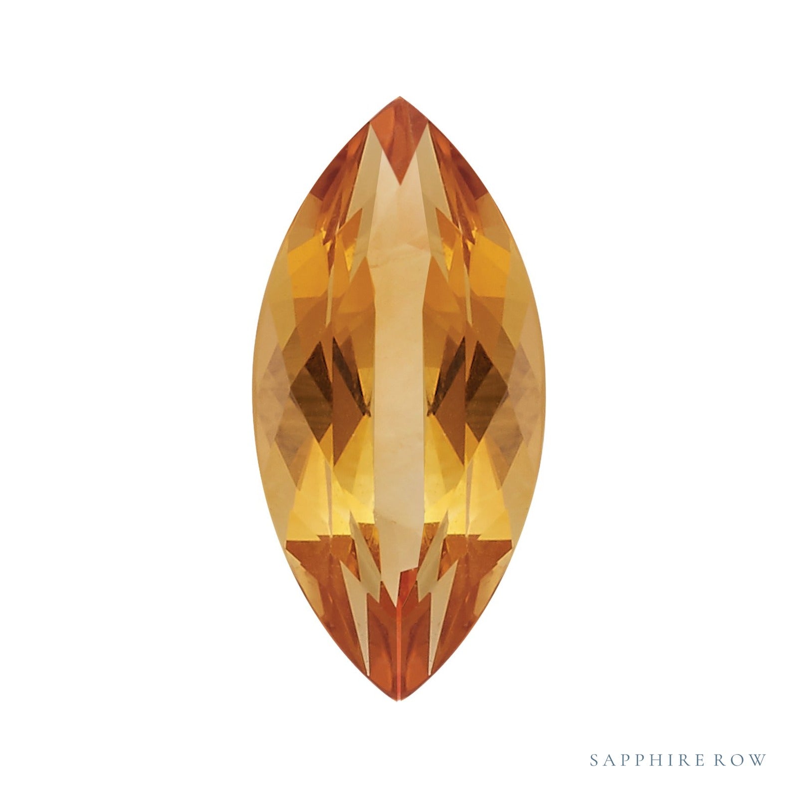 8x4 mm natural orange citrine, marquise cut | Sapphire Row · cut4