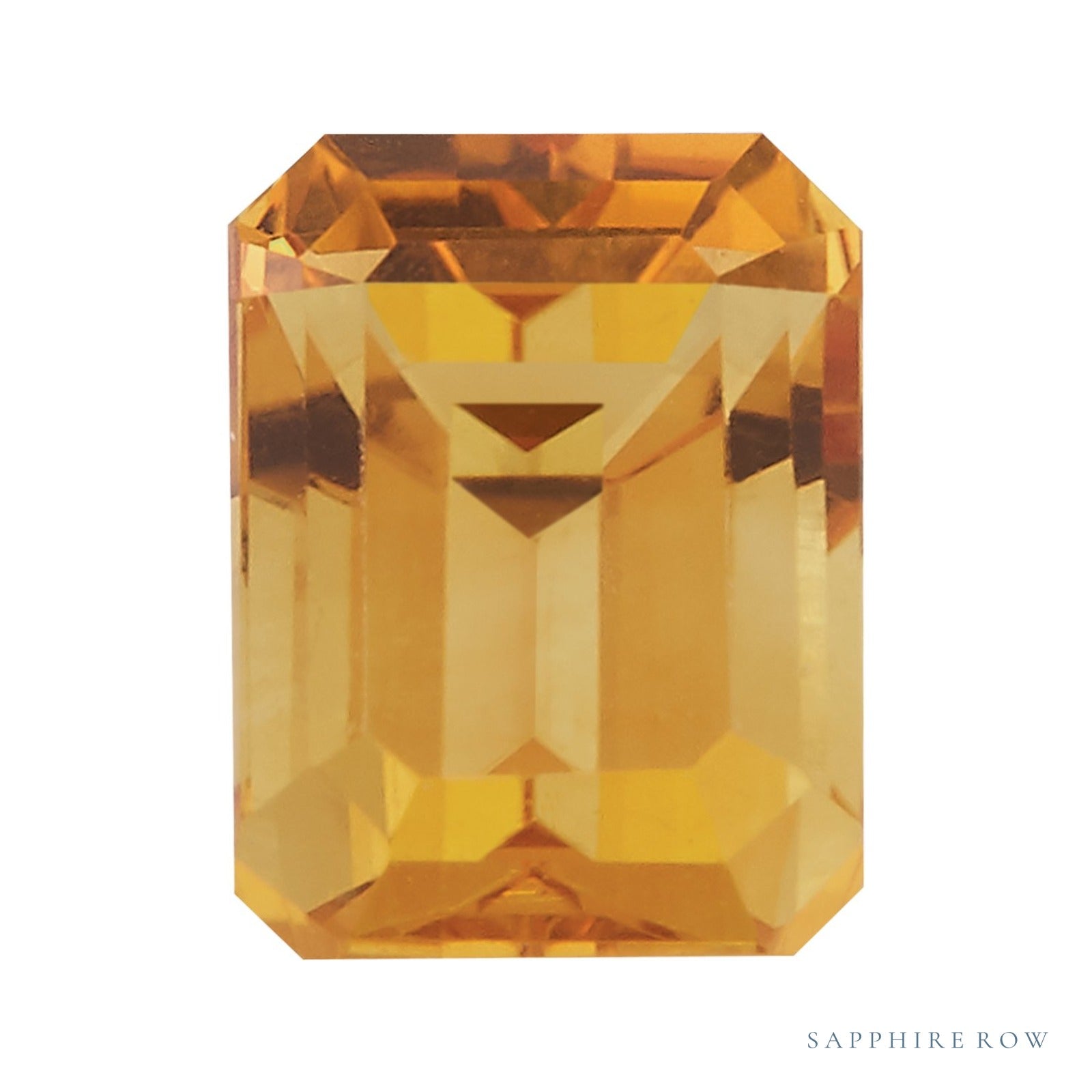 8x6 mm natural orange citrine, emerald cut | Sapphire Row · cut4