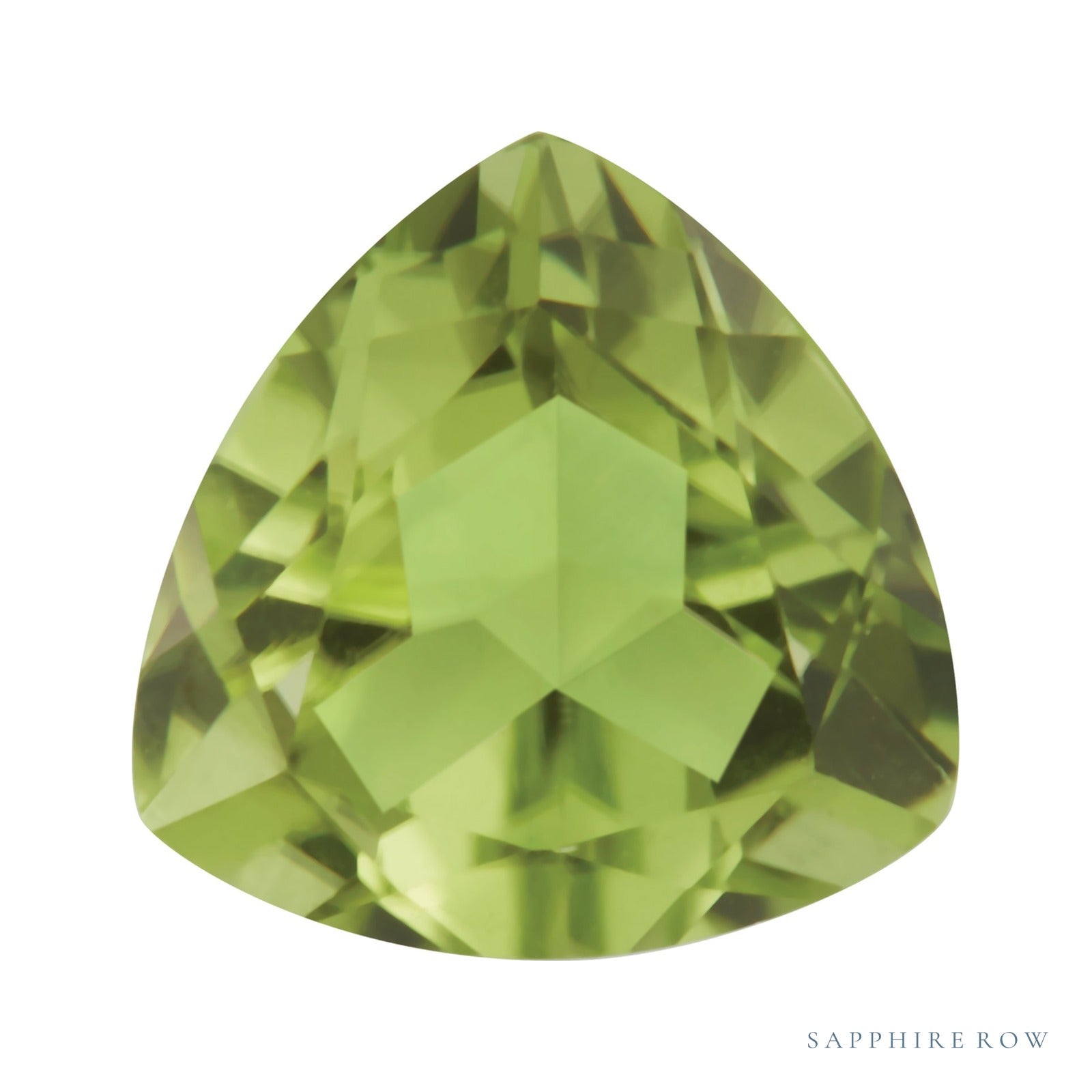 7 mm natural green peridot, trillion cut | Sapphire Row · cut7