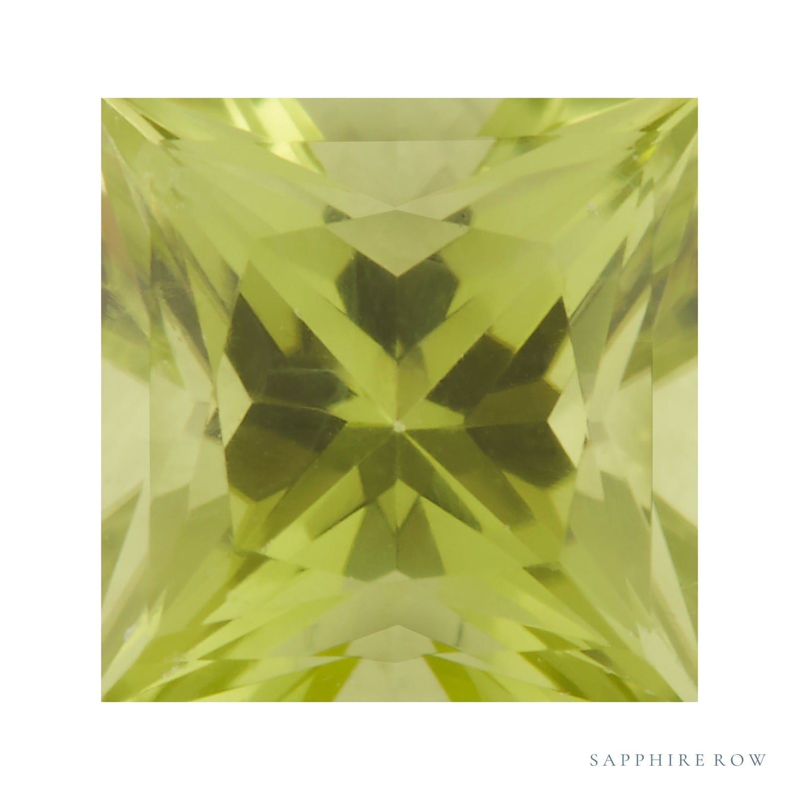 4 mm natural arizona green peridot, square cut | Sapphire Row · cut4