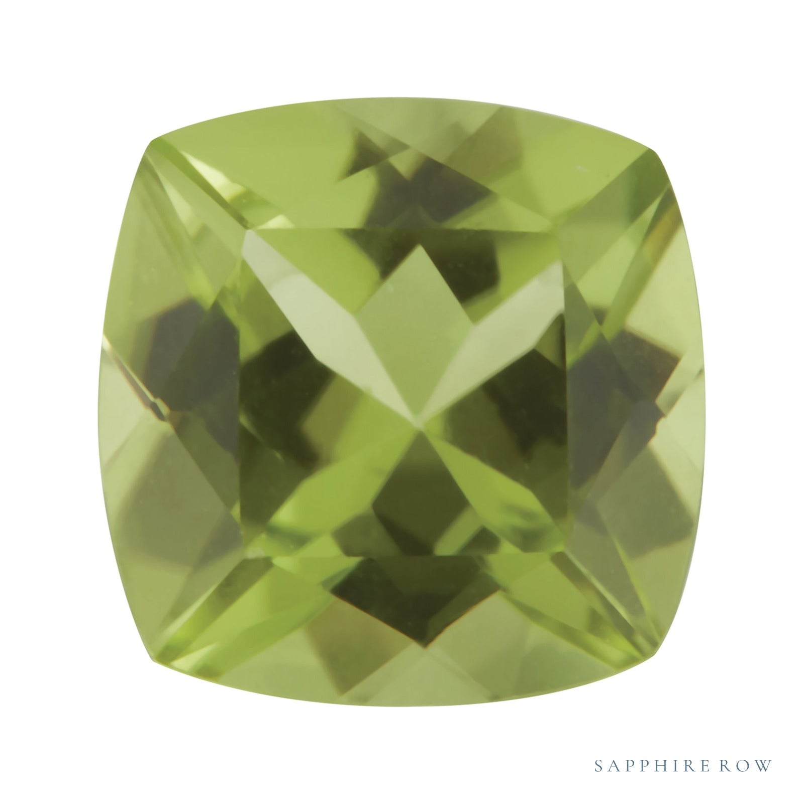 5 mm natural green peridot, cushion cut | Sapphire Row · cut4