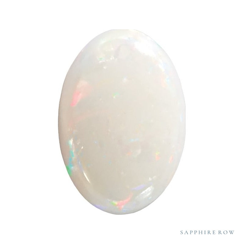 6x4 mm natural white opal, oval cut | Sapphire Row · cut6