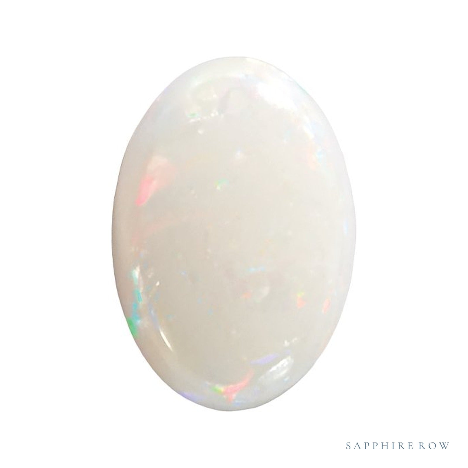 8x6 mm natural white opal, oval cut | Sapphire Row · cut4