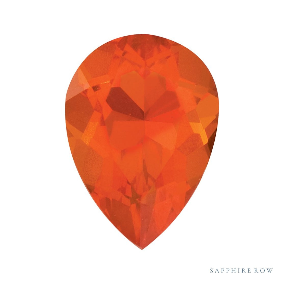 5x3 mm natural reddish orange opal, pear cut | Sapphire Row · cut6