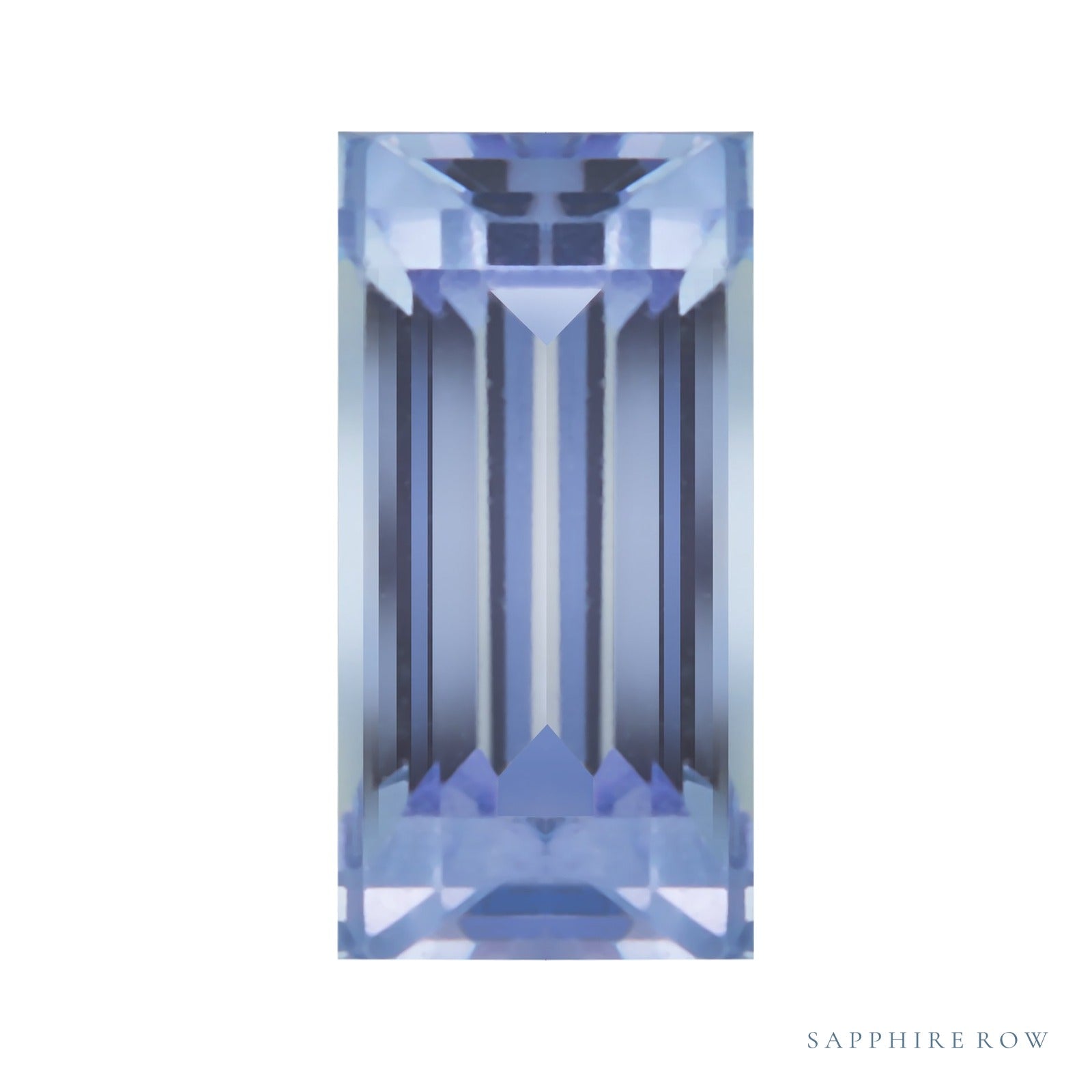 4x2 mm natural purple tanzanite, straight baguette cut | Sapphire Row · cut7