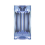 4x2 mm natural violetish blue tanzanite, straight baguette cut | Sapphire Row · cut7