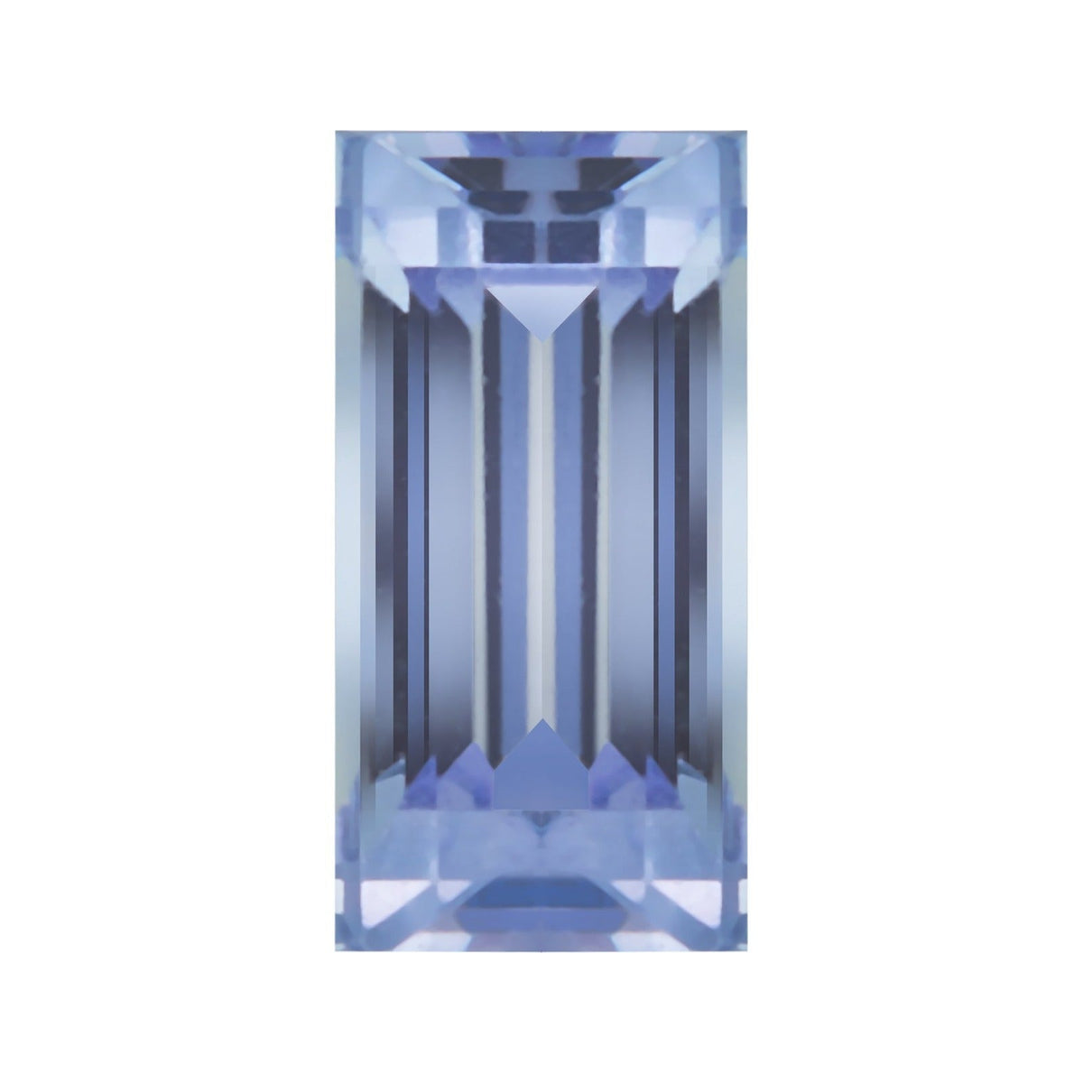 4x2 mm natural violetish blue tanzanite, straight baguette cut | Sapphire Row · cut7