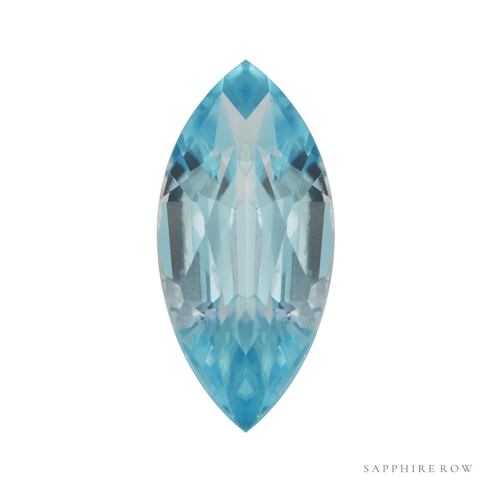 6x3 mm natural blue zircon, marquise cut | Sapphire Row · cut4