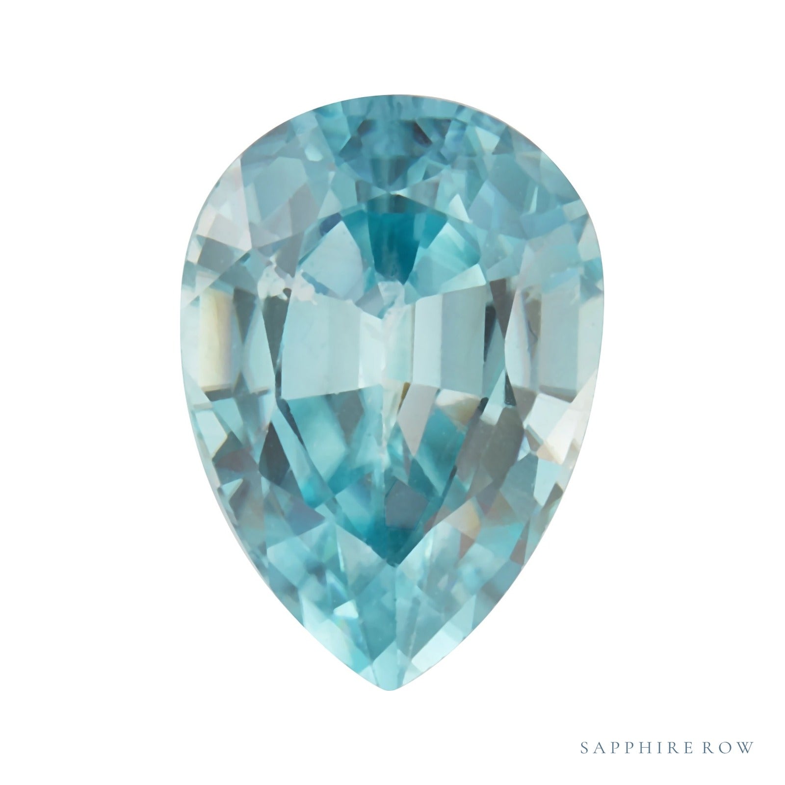 6x4 mm natural blue zircon, pear cut | Sapphire Row · cut7