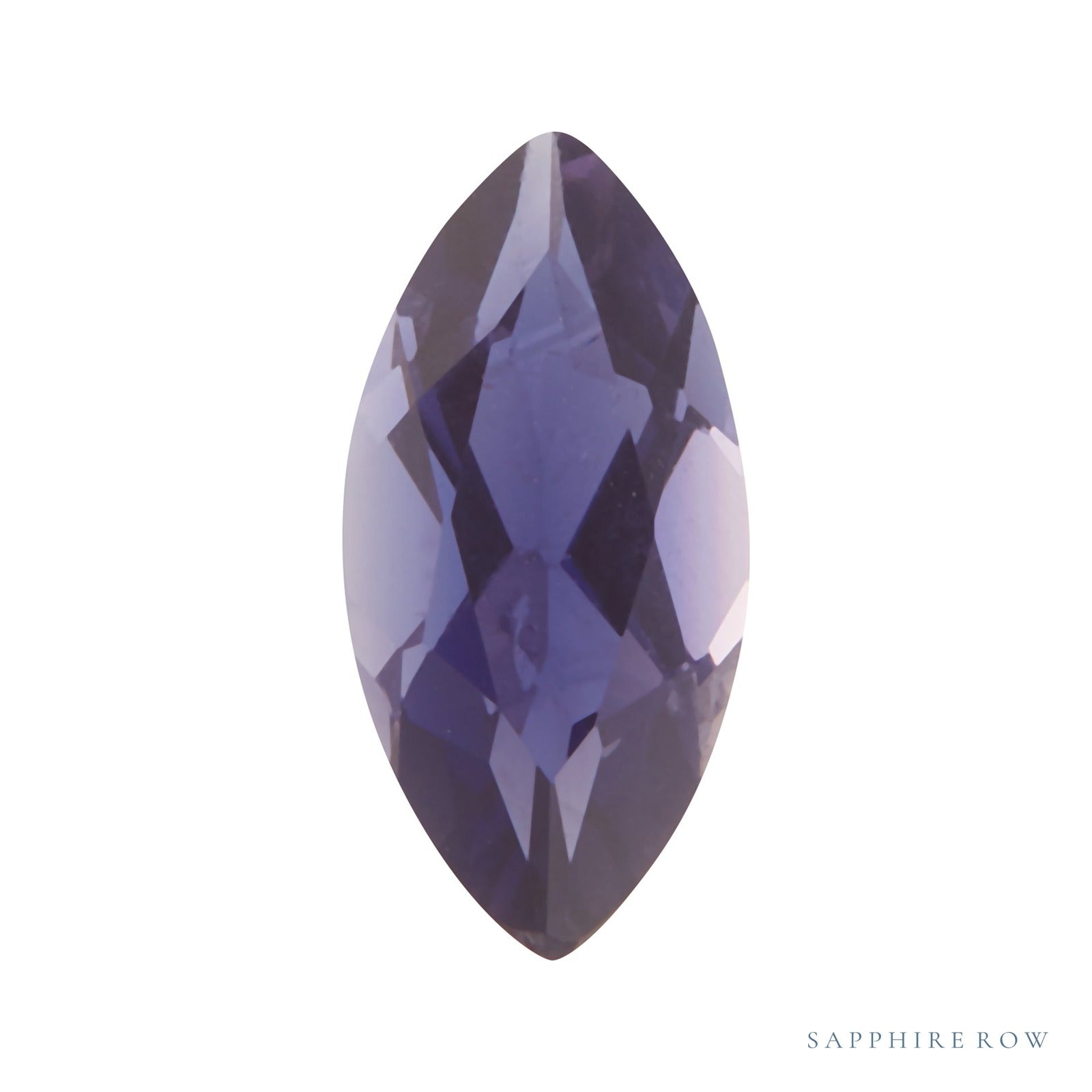 8x4 mm natural purple iolite, marquise cut | Sapphire Row · cut4