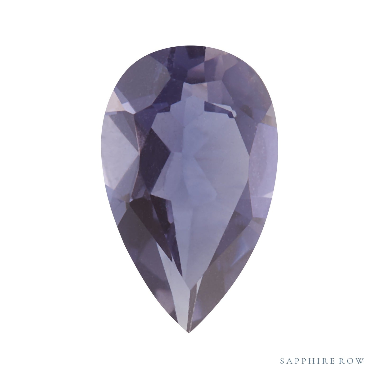 7x5 mm natural purple iolite, pear cut | Sapphire Row · cut7