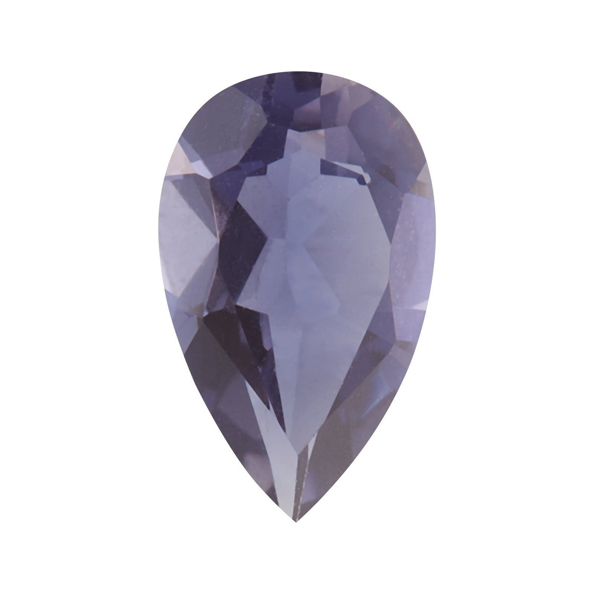 7x5 mm natural purple iolite, pear cut | Sapphire Row · cut7