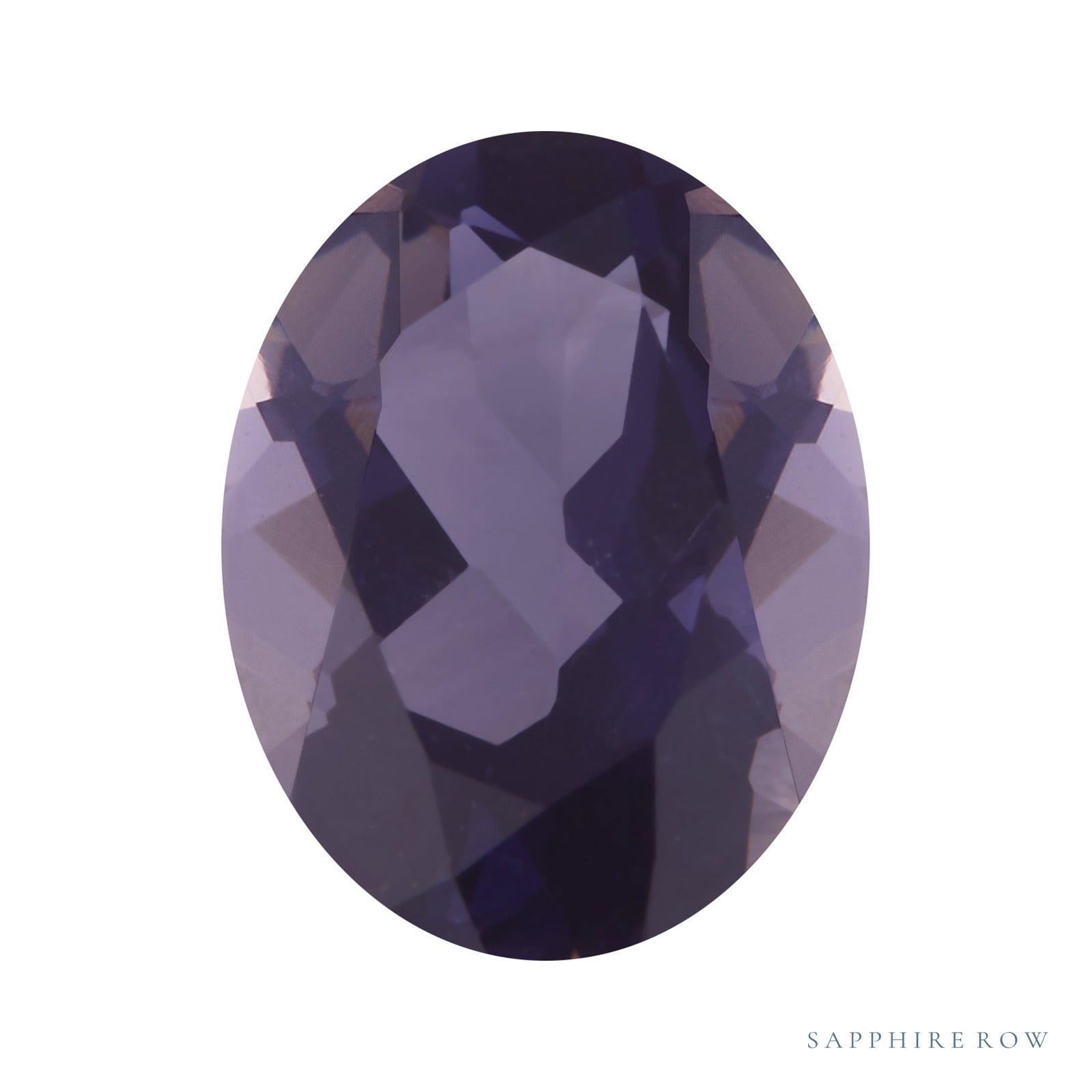8x6 mm natural purple iolite, oval cut | Sapphire Row · cut7