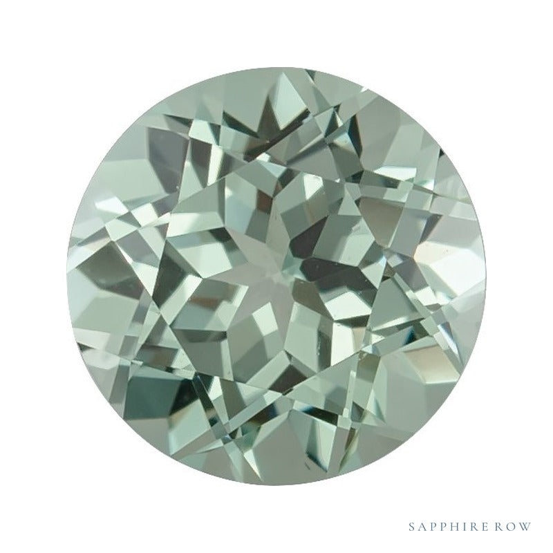 2.5 mm lab-grown green sapphire, round cut | Sapphire Row · cut4 · cut5