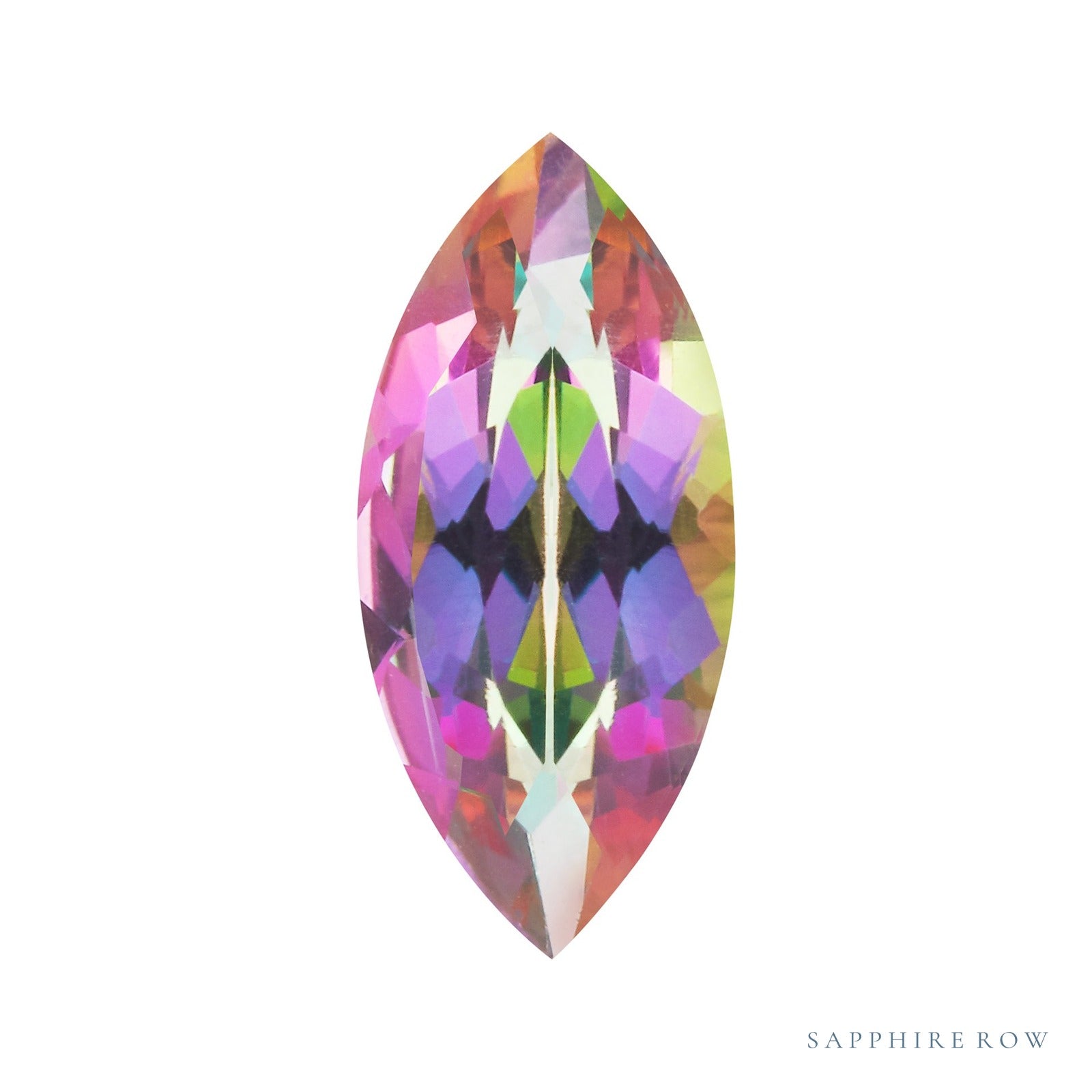 10x5 mm natural green mystic topaz, marquise cut | Sapphire Row · cut4