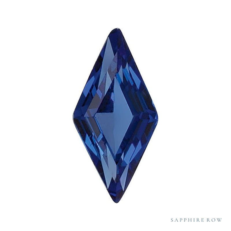 10x5 mm lab-grown blue sapphire, lozenge cut | Sapphire Row · cut4 · cut5