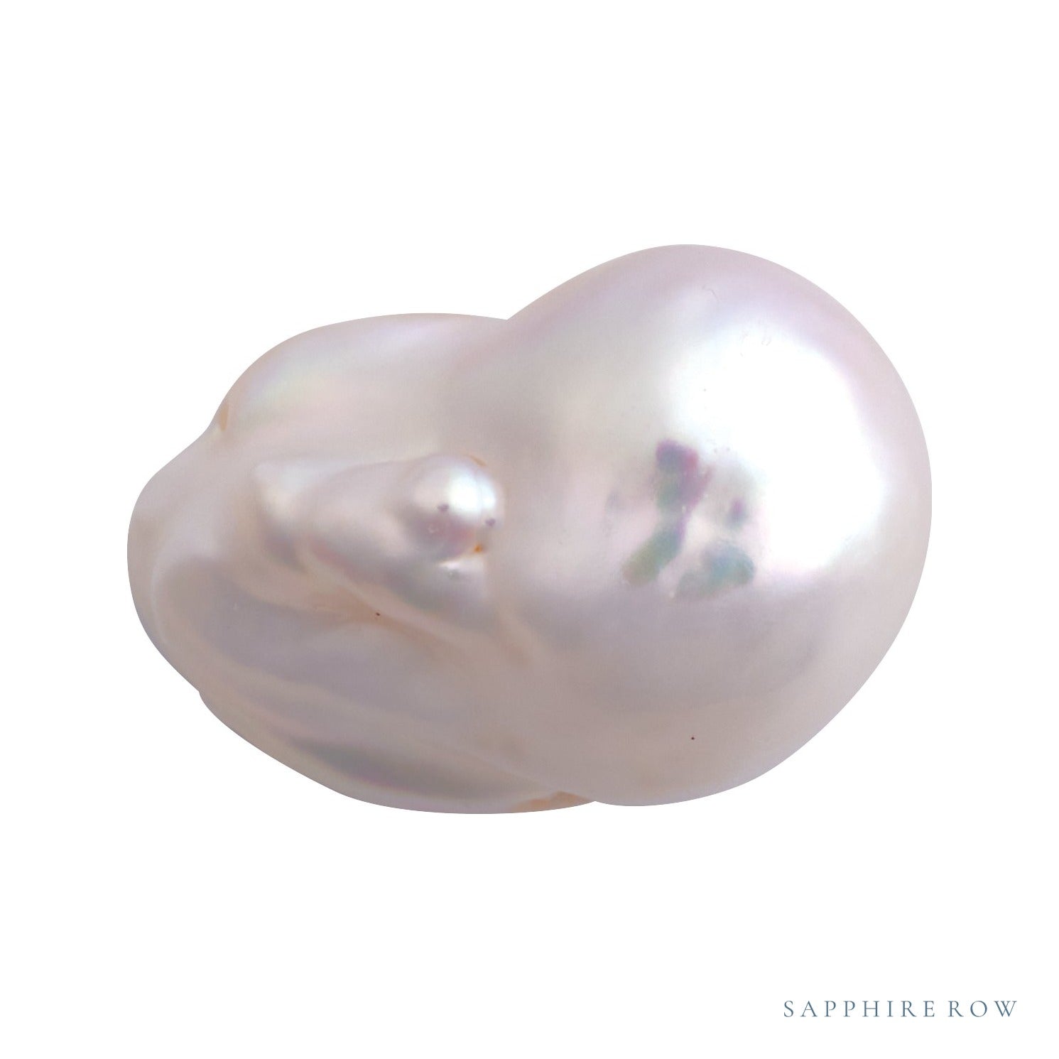 16 mm white cultured freshwater pearl, baroque cut | Sapphire Row · cut4 · cut5