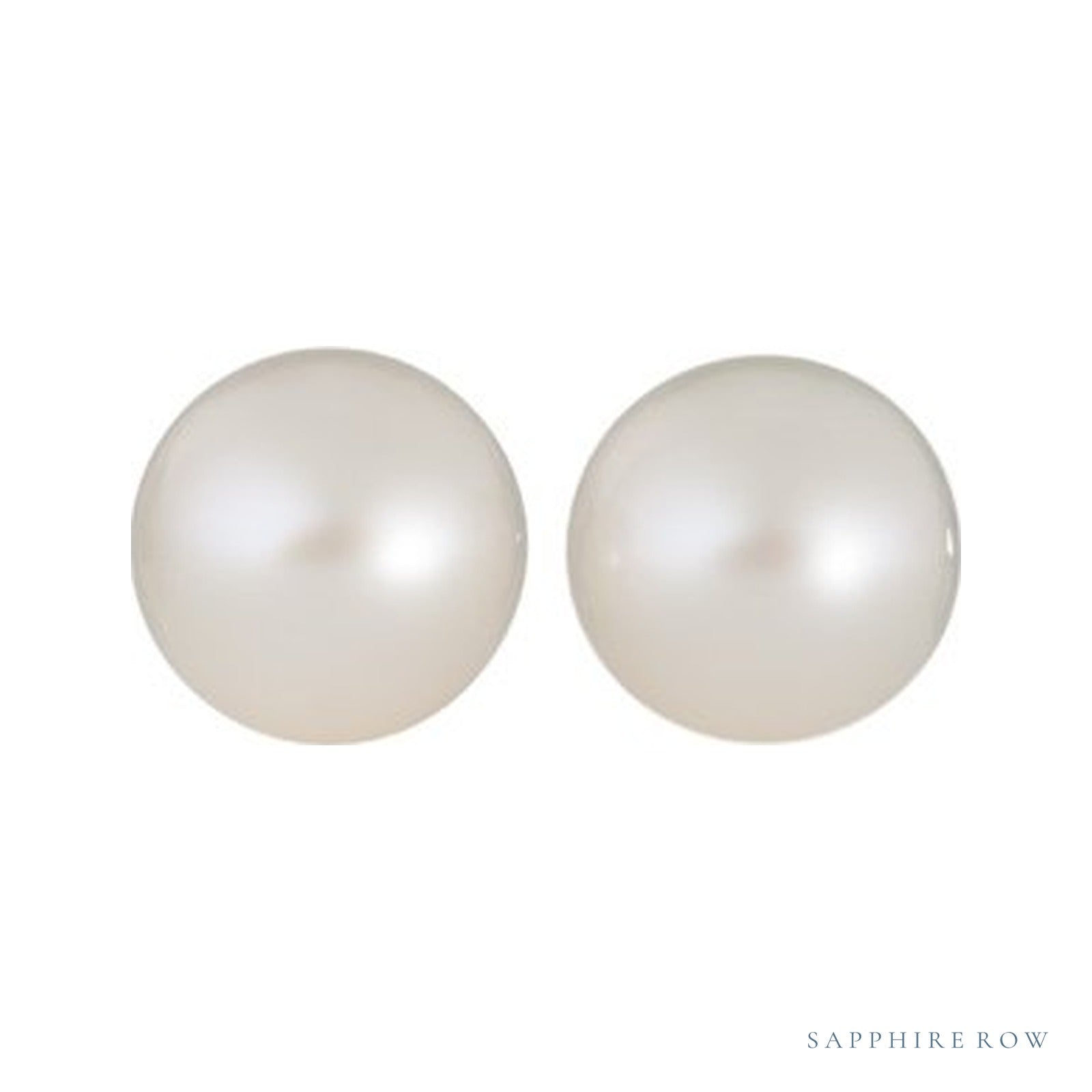 9.5 mm white cultured freshwater pearl | Sapphire Row · cut4