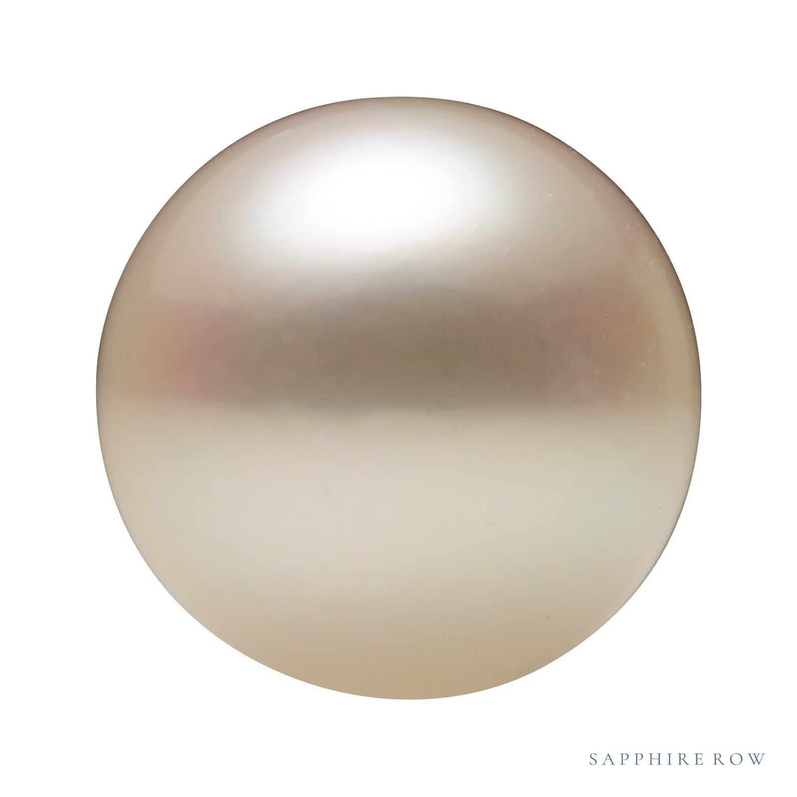 6.5 mm white cultured akoya pearl, round cut | Sapphire Row · cut4