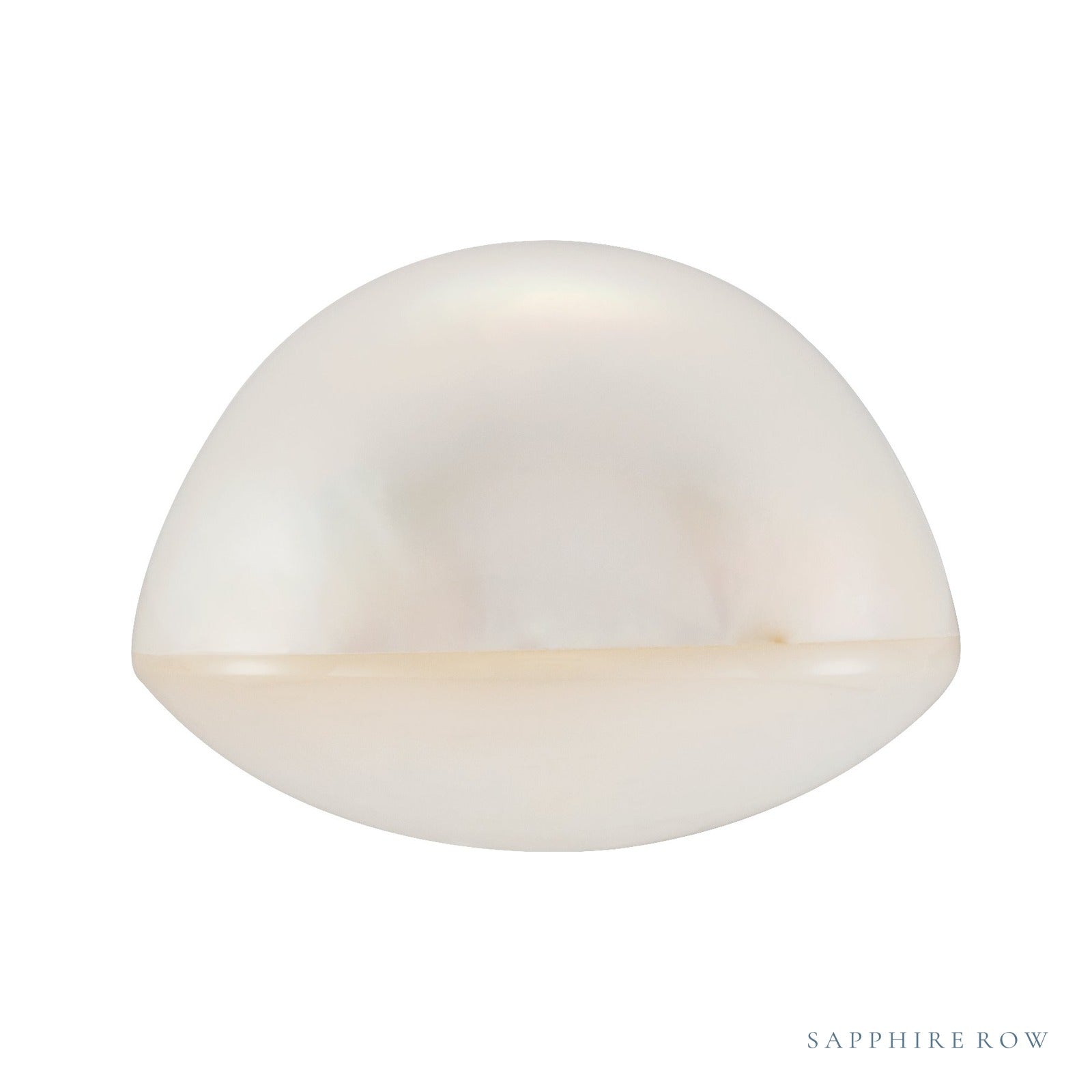 14 mm white cultured pearl, round cut | Sapphire Row · cut4