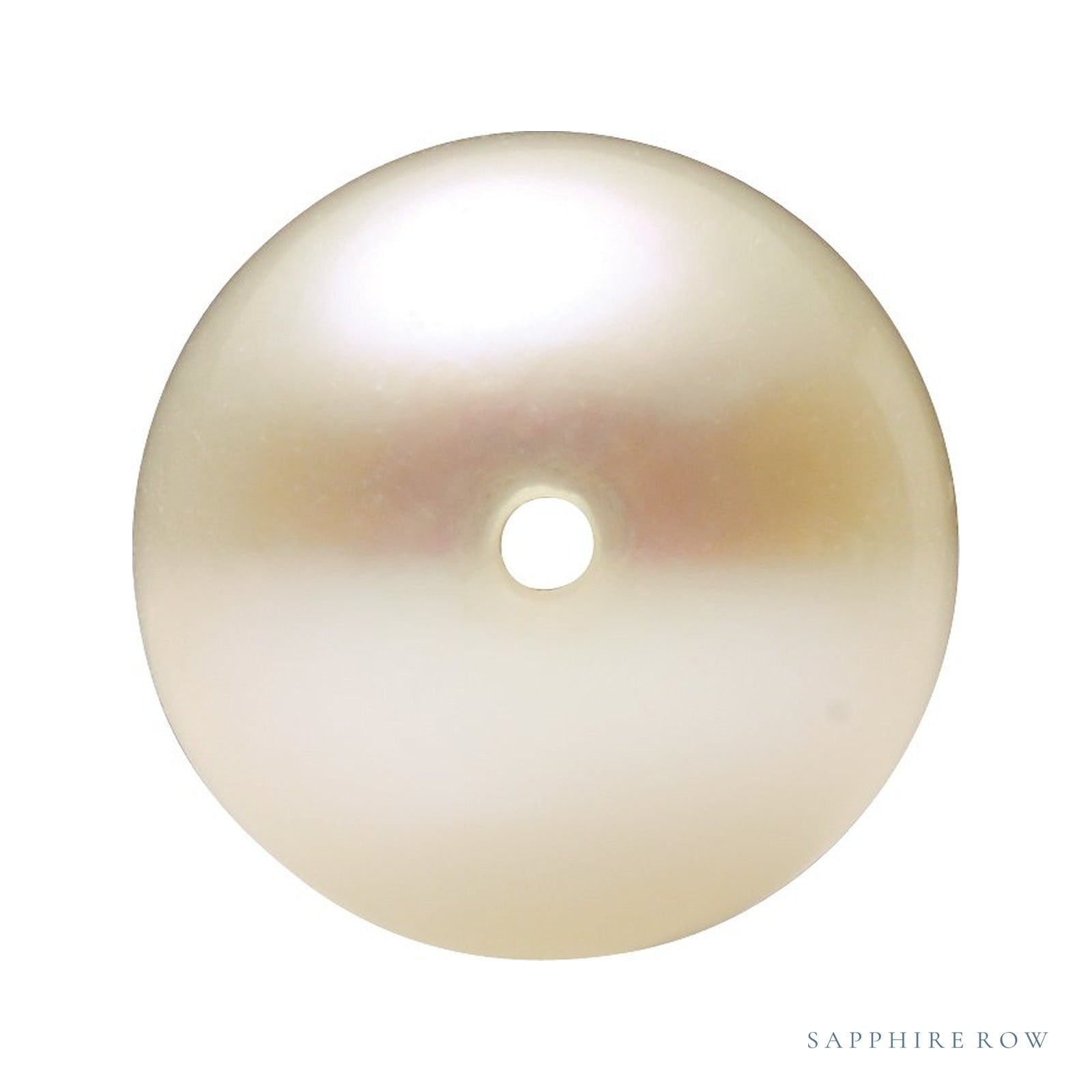 7 mm white cultured akoya pearl, round cut | Sapphire Row · cut4